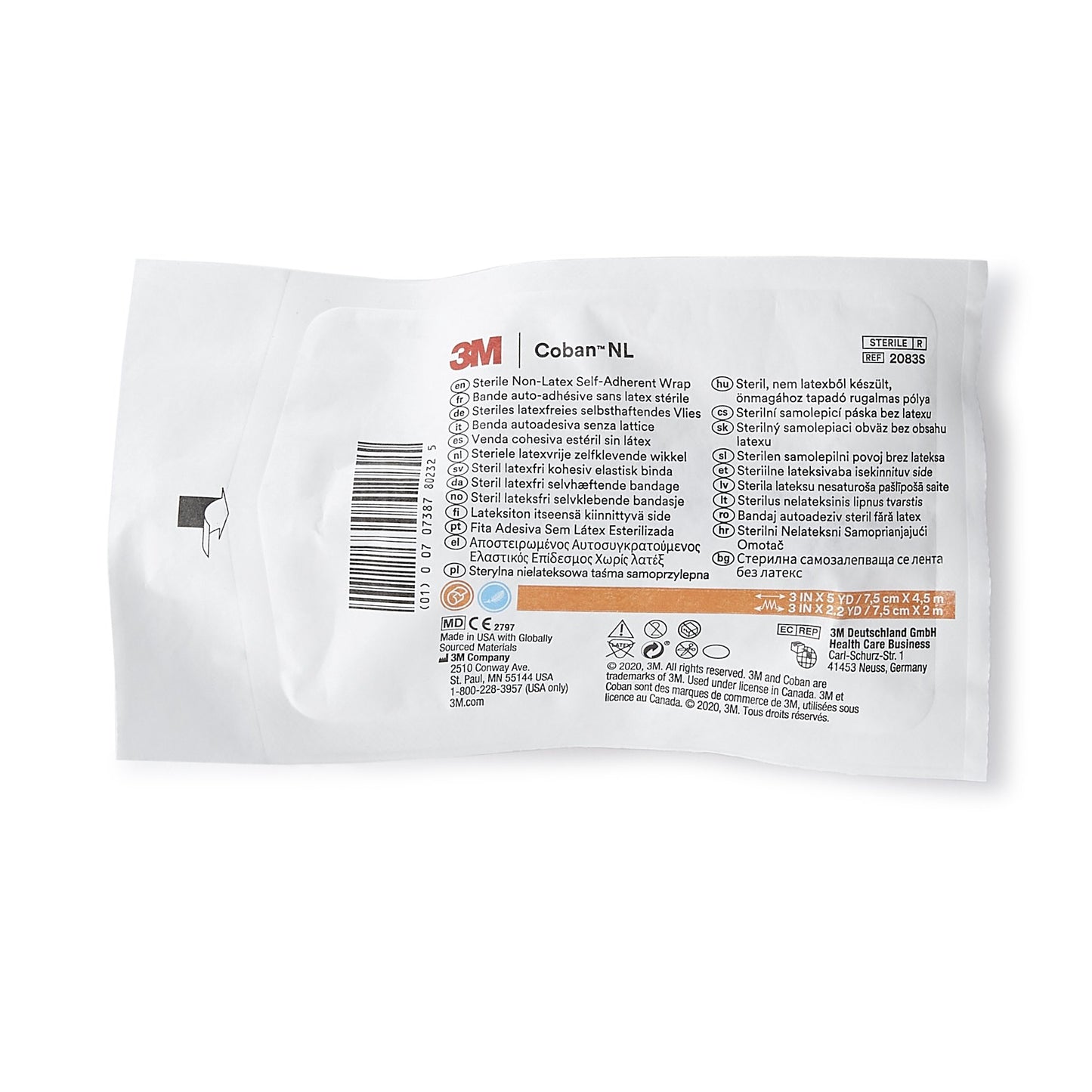 BANDAGE, COBAN LF STR 3"X5YDS (24RL/CS) 3M
