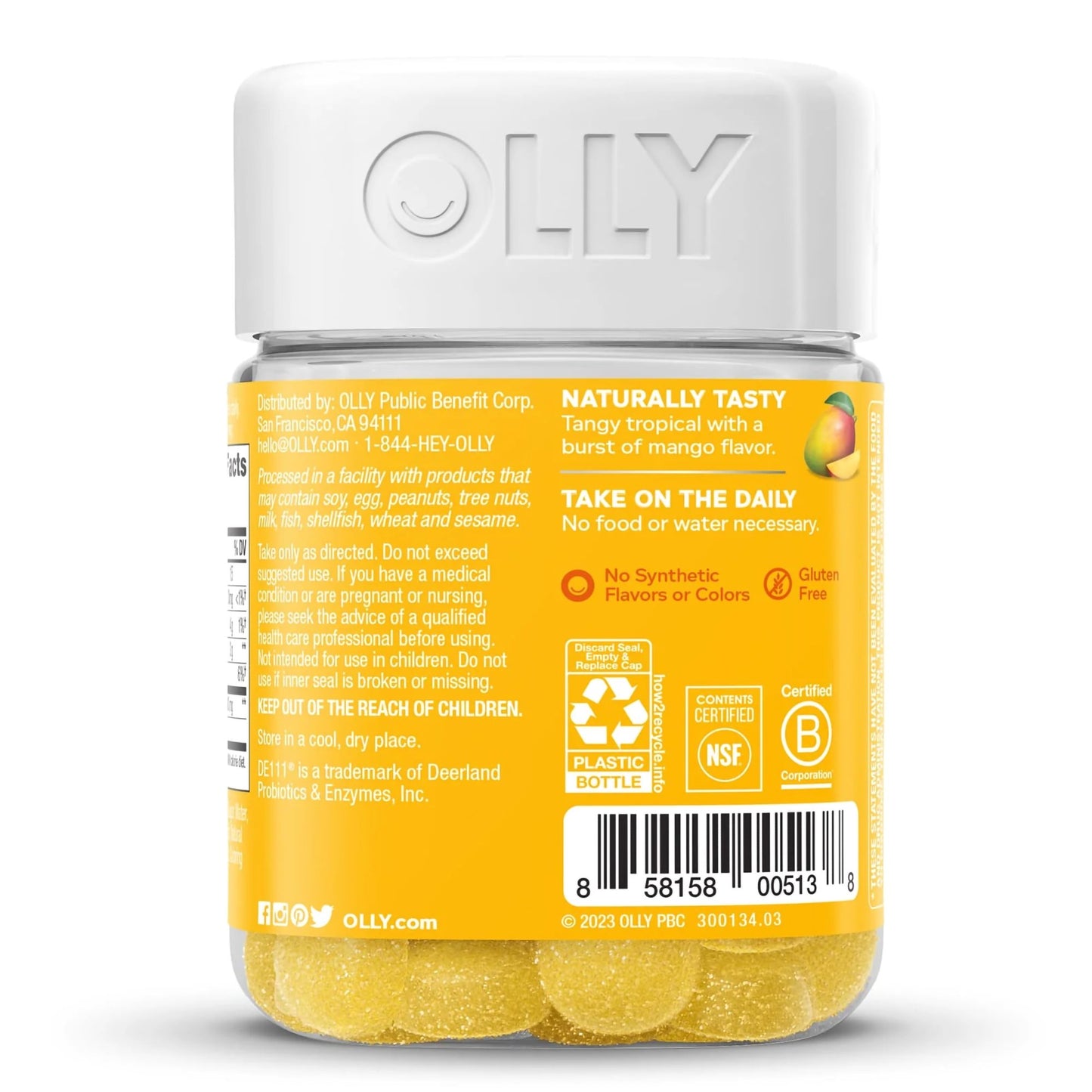 OLLY, GUMMY PROBIOTIC TROPICALMANGO (50/BT)