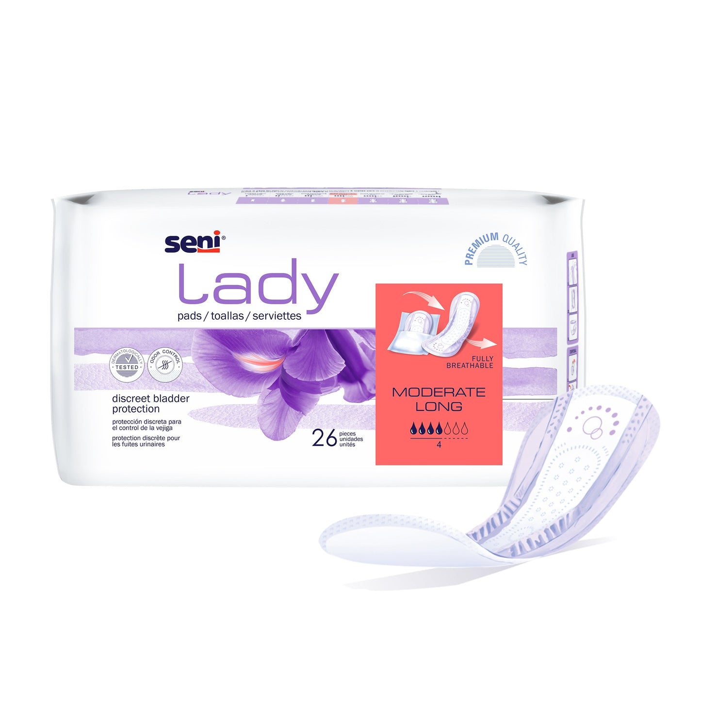 PAD, SENI LADY MODERATE LONG (26/PK 6PK/CS)