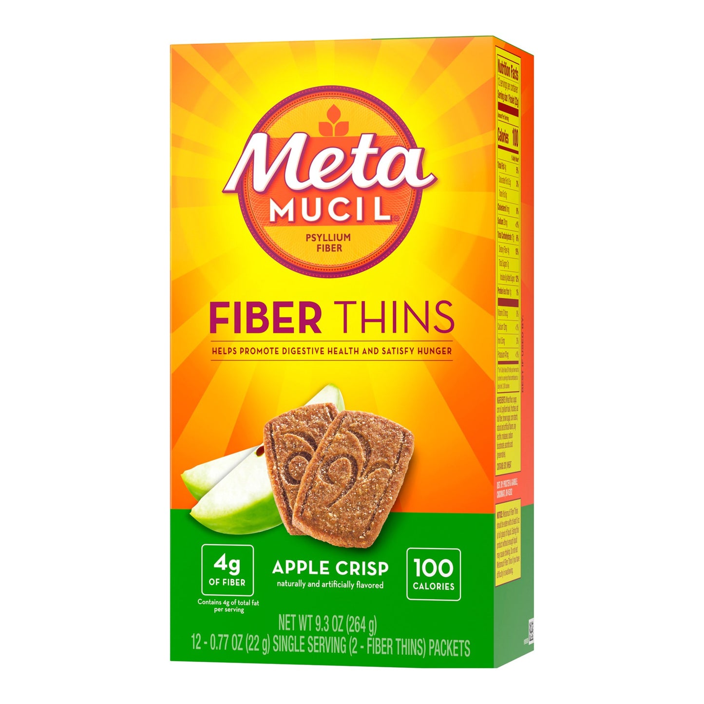 METAMUCIL FIBER, WAFER APPLE CRISP (24/BX)