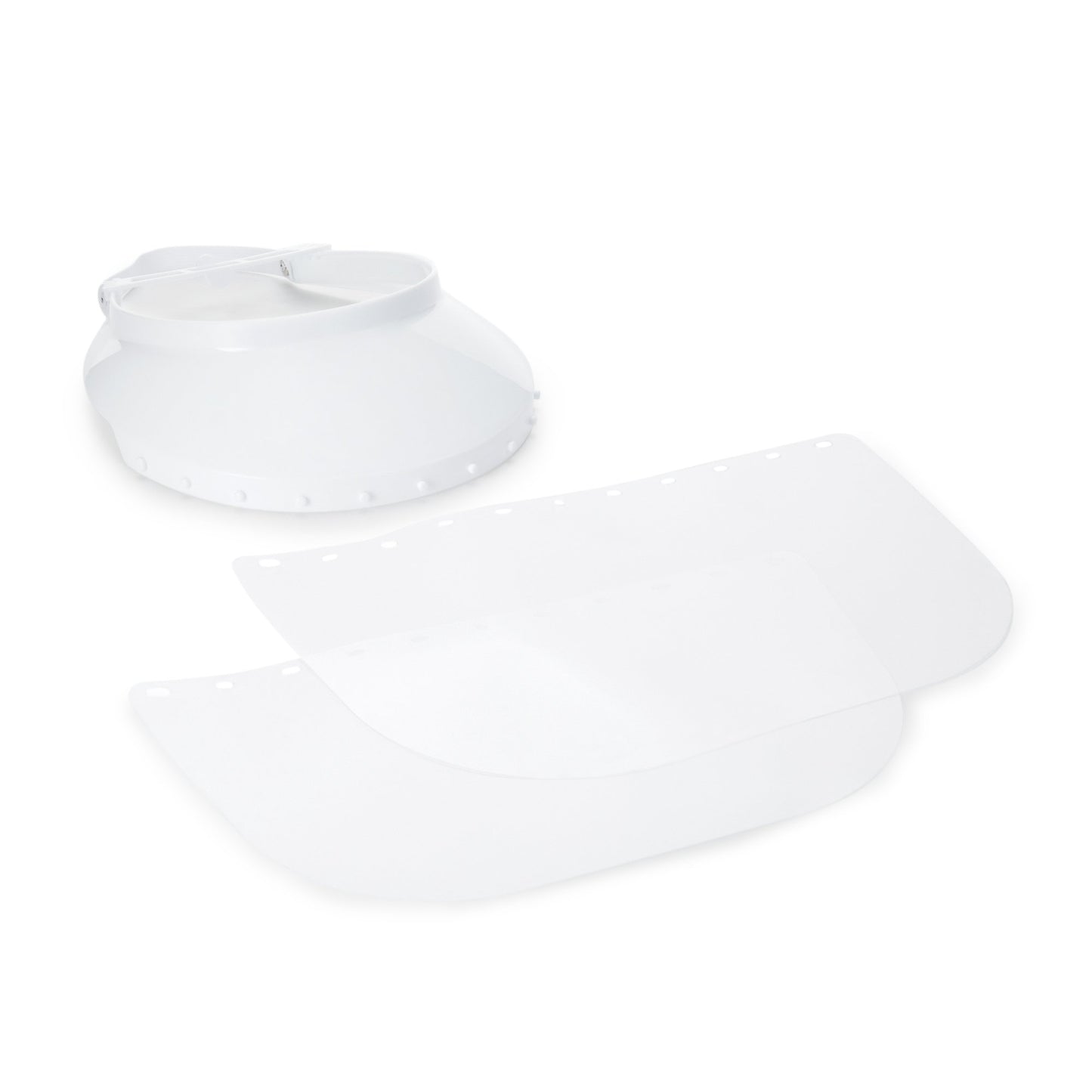 VISOR, ELASTIC STRAP W/CLR SHIELD 6"-7"