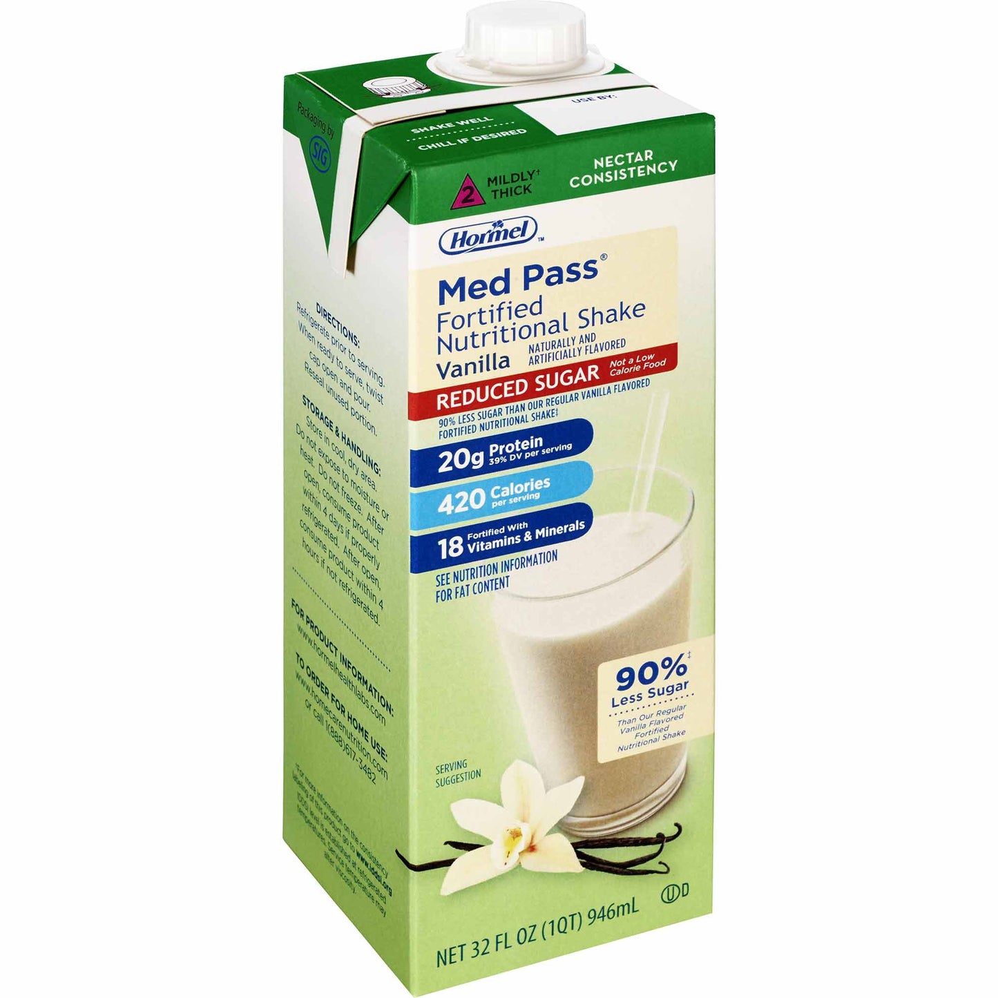 MED PASS, VANILLA 32OZ (12/CS)NO SUGAR ADDED