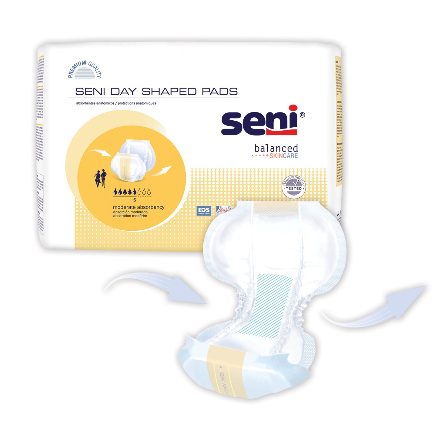 PAD, SENI SHAPED DRY (10/PK 6PK/CS)