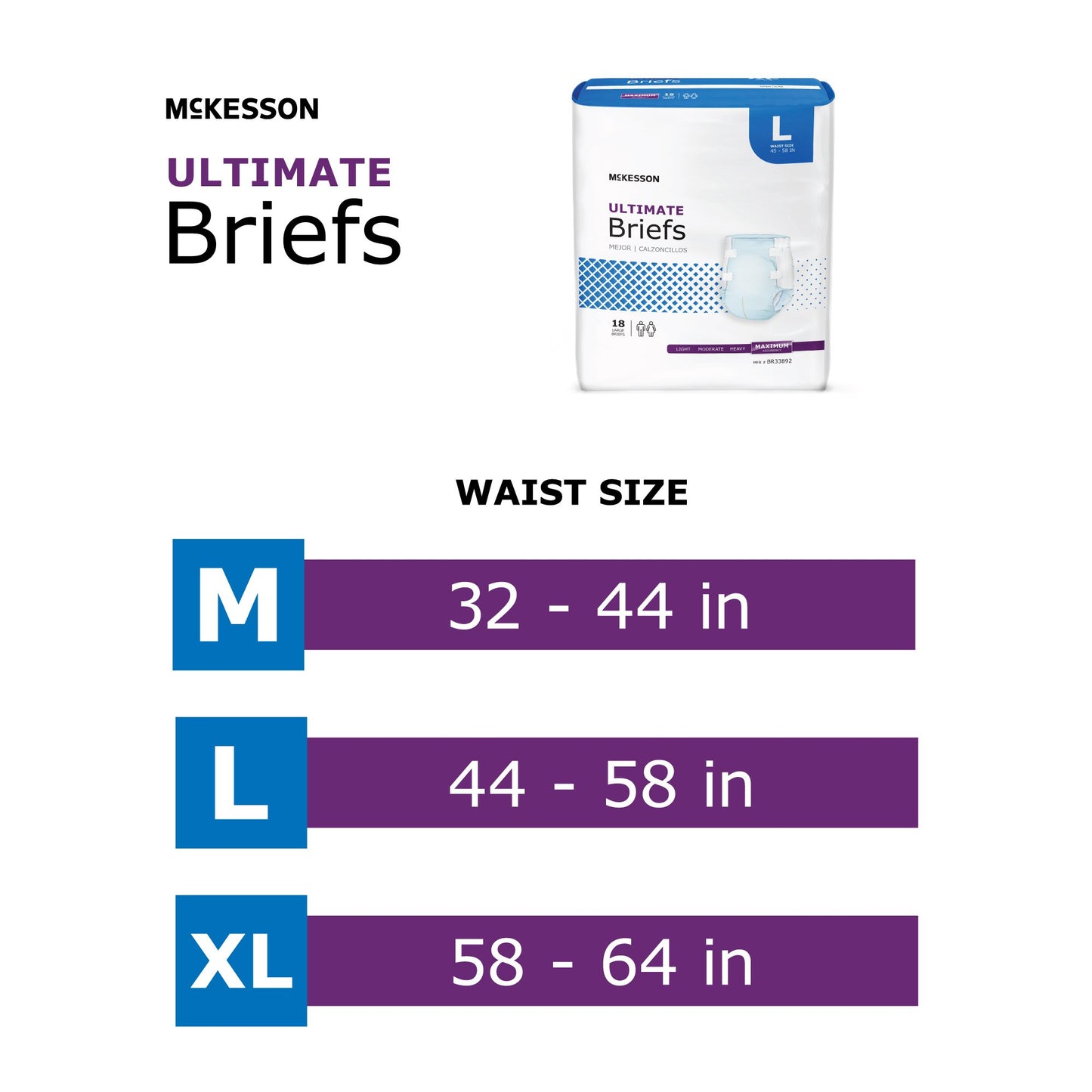 BRIEF, TAB CLSR ULTIMATE LG 44-58 (18EA/BG 4BG/CS)