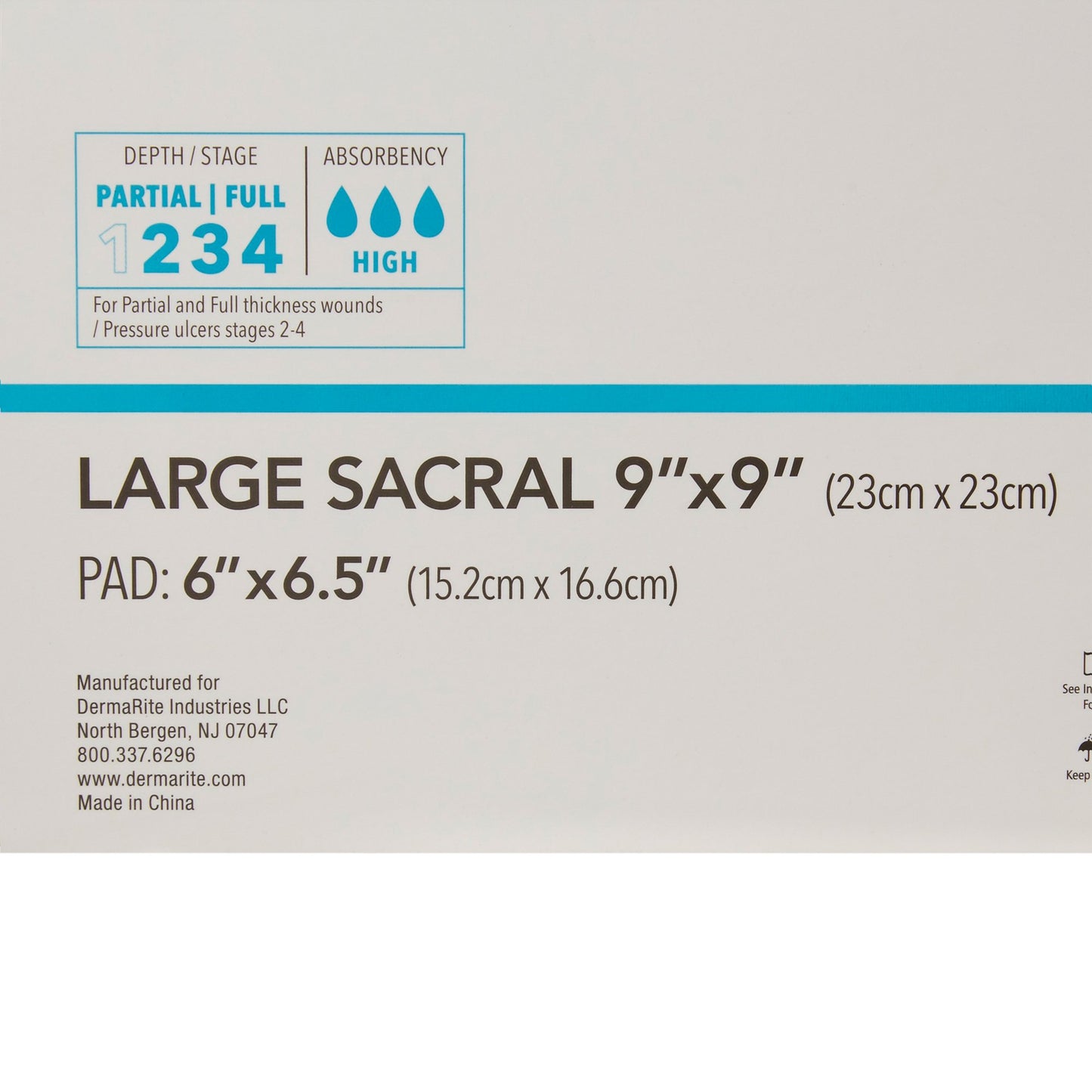 DRESSING, COMFORT FOAM BORDERSACRAL LARGE 9"X9" (5/BX)