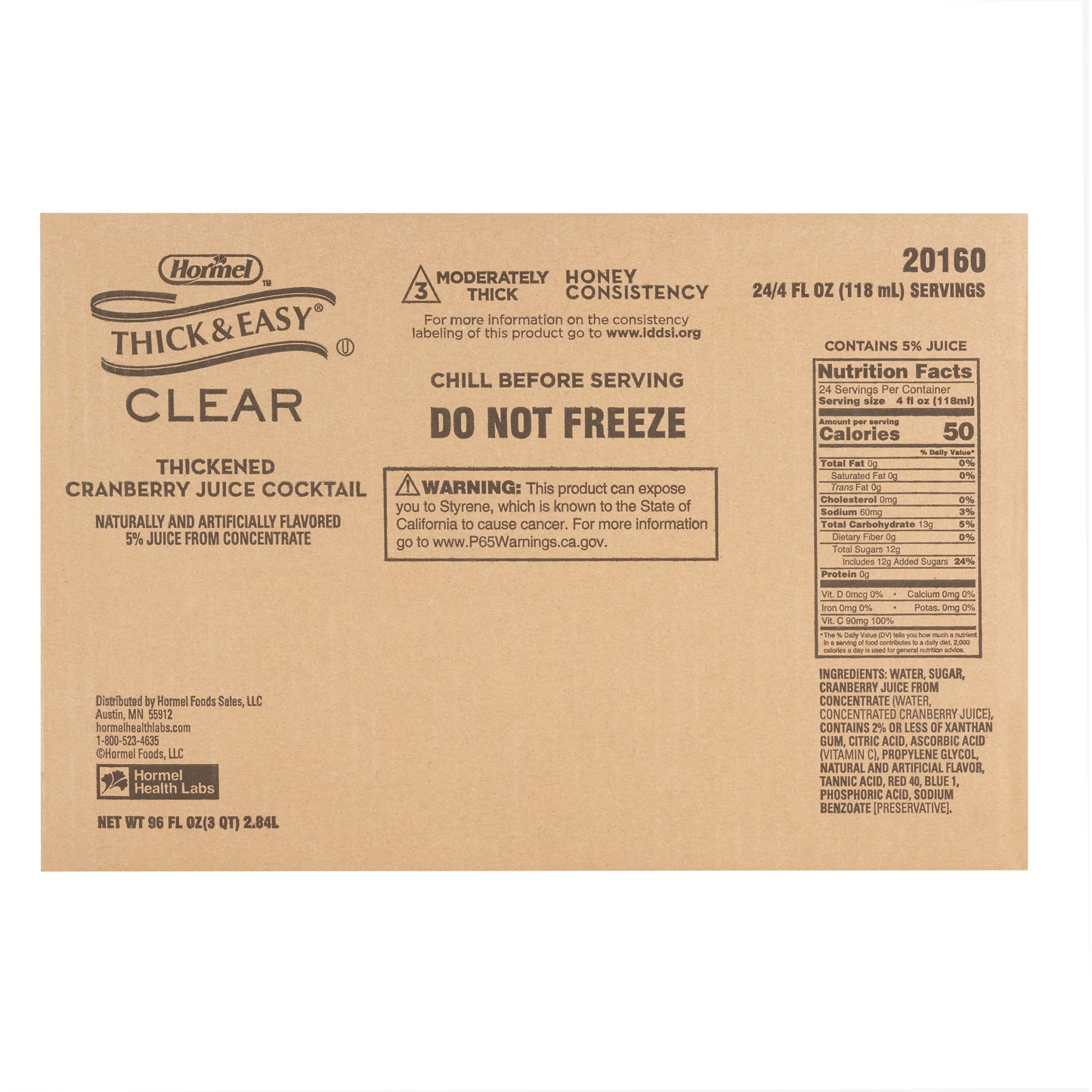 THICK & EASY, JUICE THICKENED CRNBRY HONEY 4OZ(24/ DMNDCR