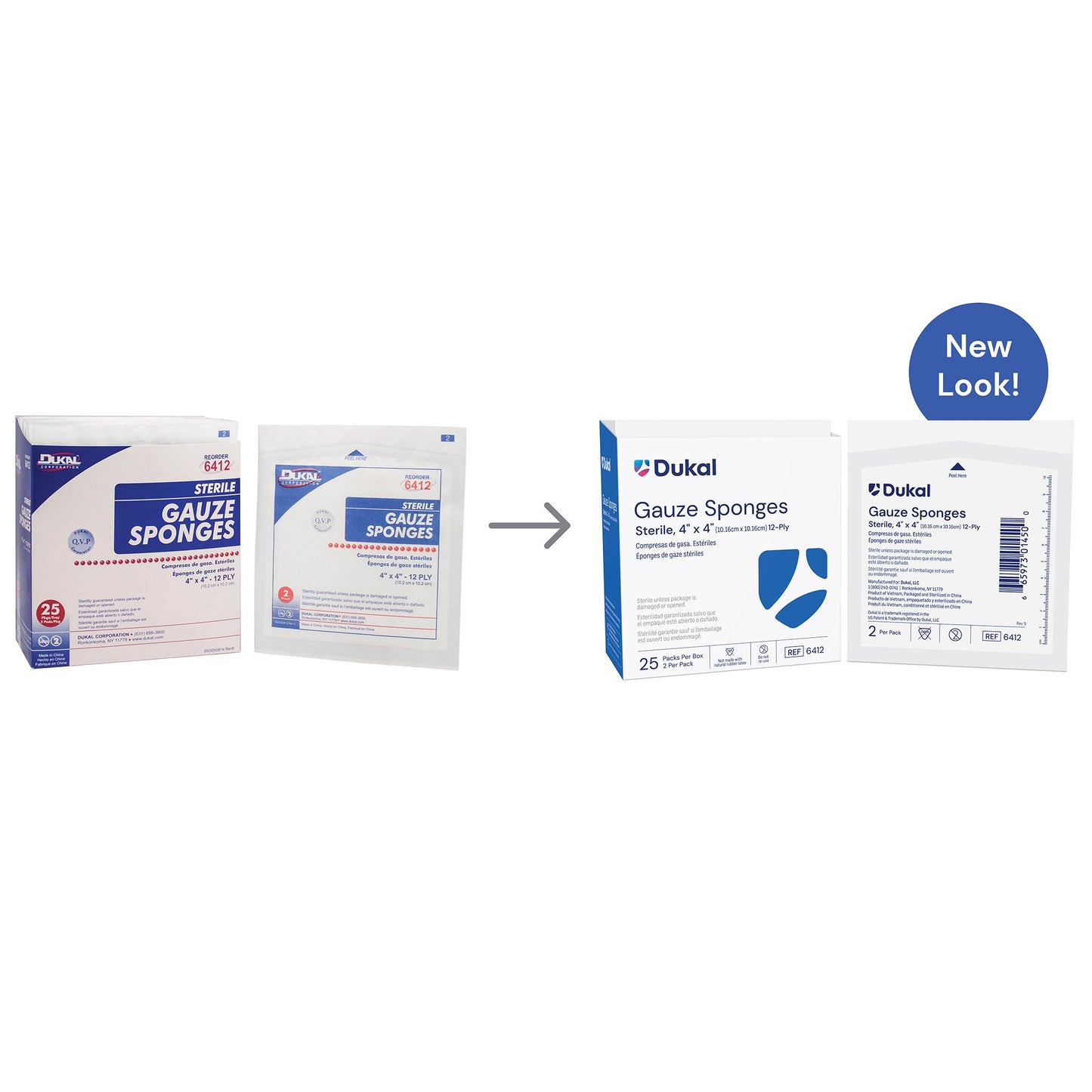 SPONGE, GAUZE 12PLY STR 4"X4" (2/PK 25PK/BX)