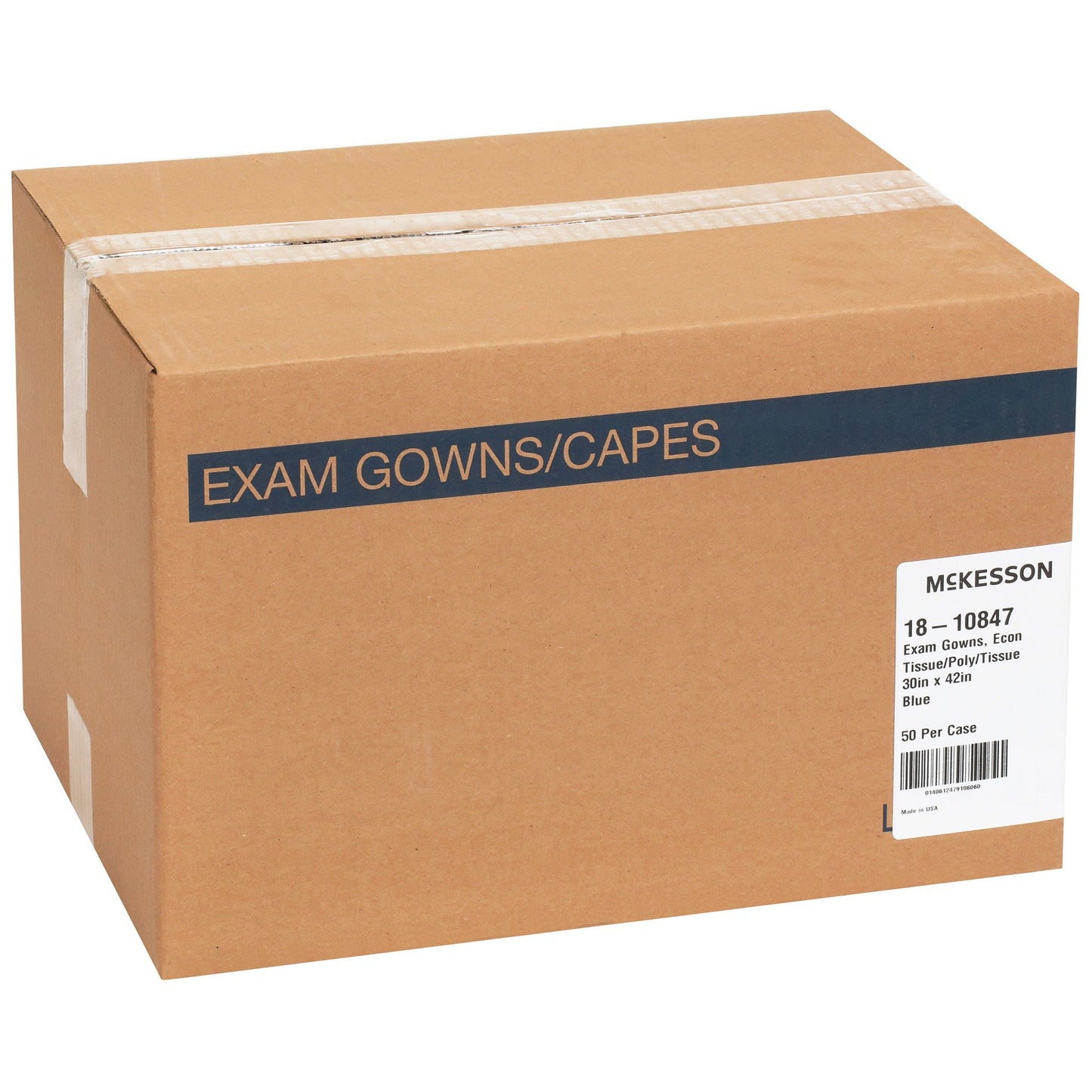 GOWN, EXAM T/P/T ECON BLU 30X42 (50/CS)