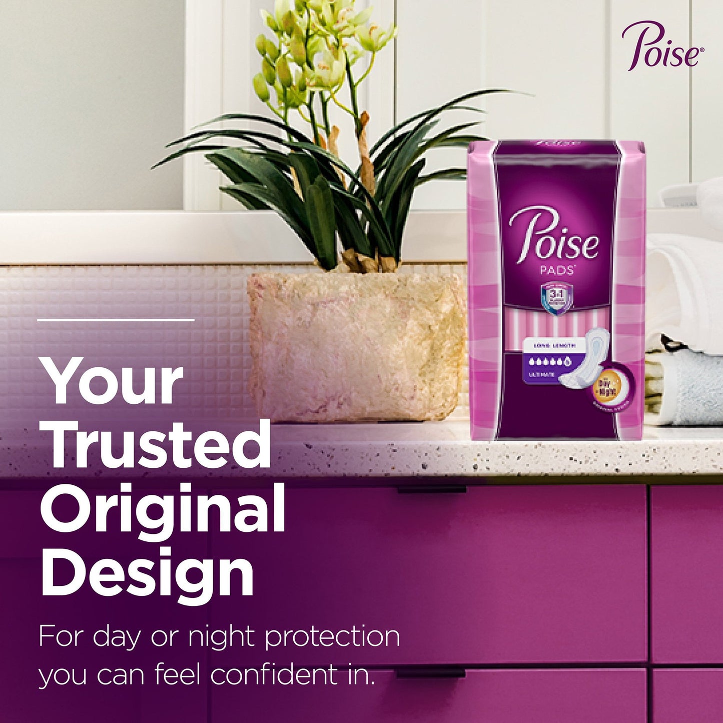 PAD, POISE ULTIMATE ABSRB LONG(56/CS)