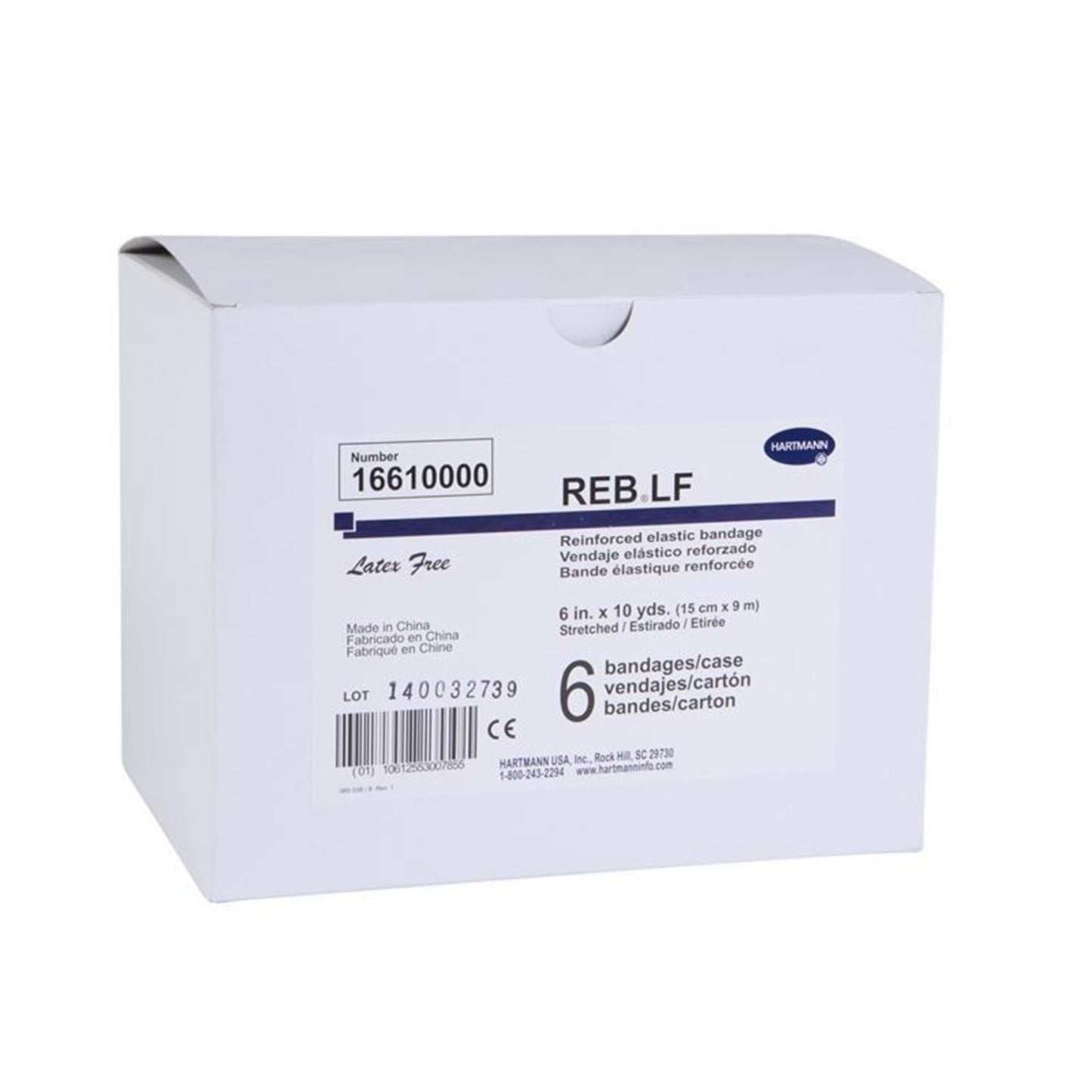 BANDAGE, ELAS REB DBL LGTH 6X10YD(6/BX)06610000