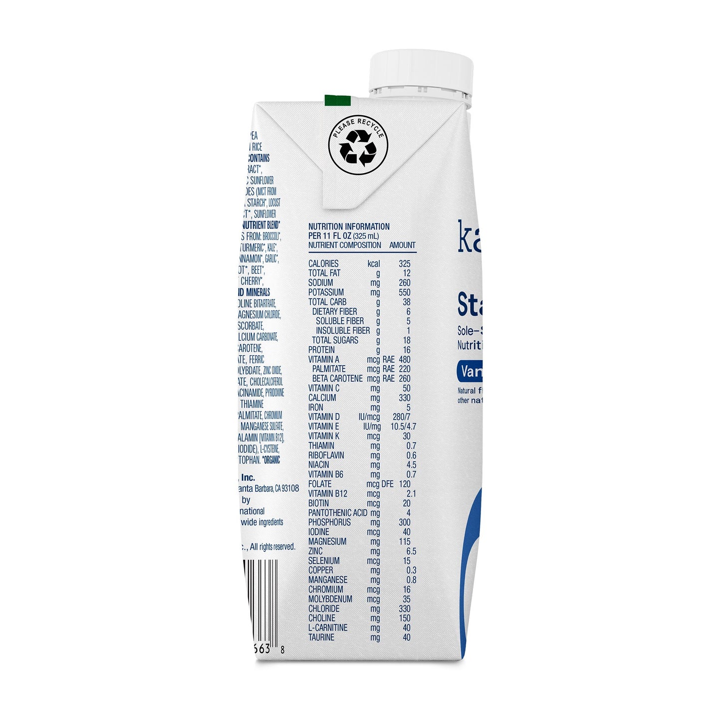 SUPPLEMENT, STANDARD 1.0 VANILLA 11 FL OZ 325ML (12/CS)