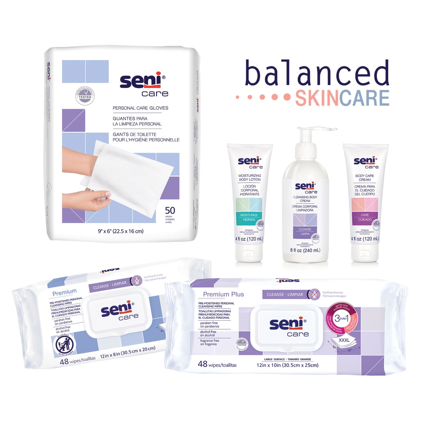 WASHCLOTH, PERINEAL SENI CARE 12"X8" (48/PK 12PK/CS)
