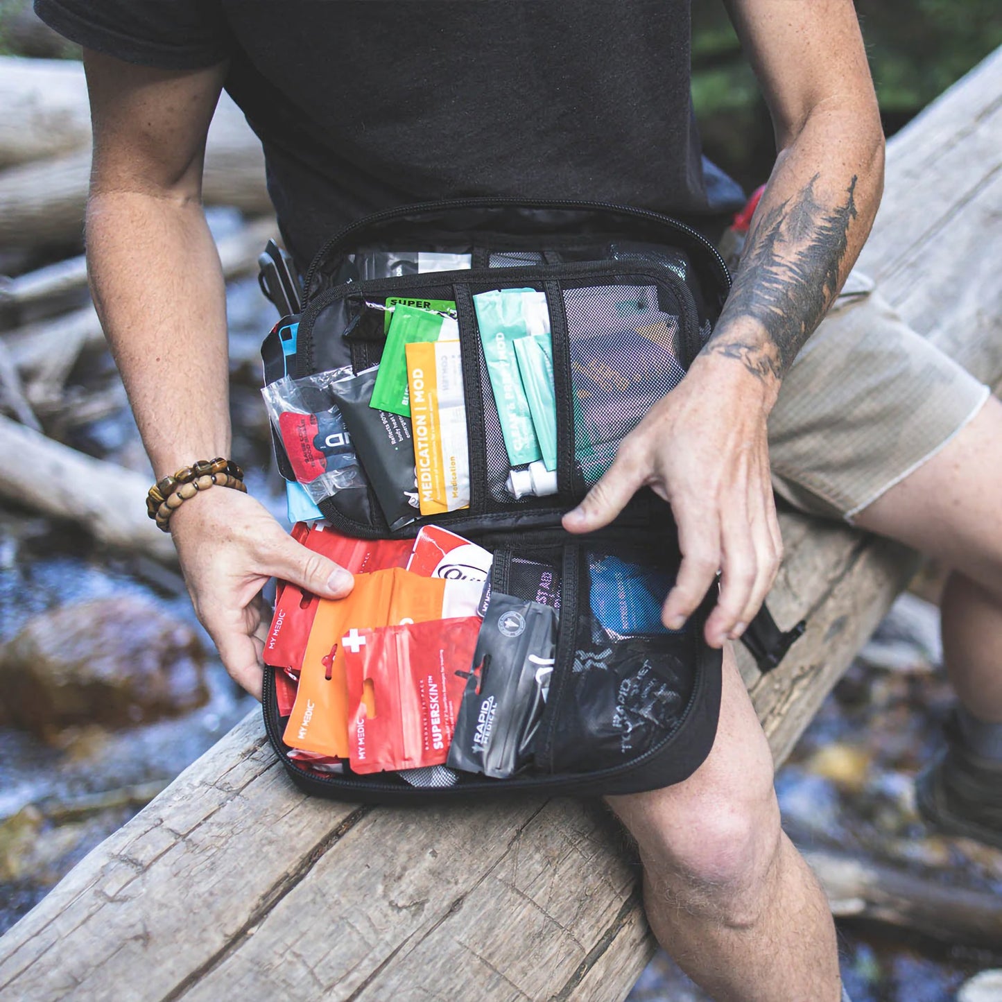 FIRST AID KIT, EMERGENCY MEDICAL MYFAK STD GRY