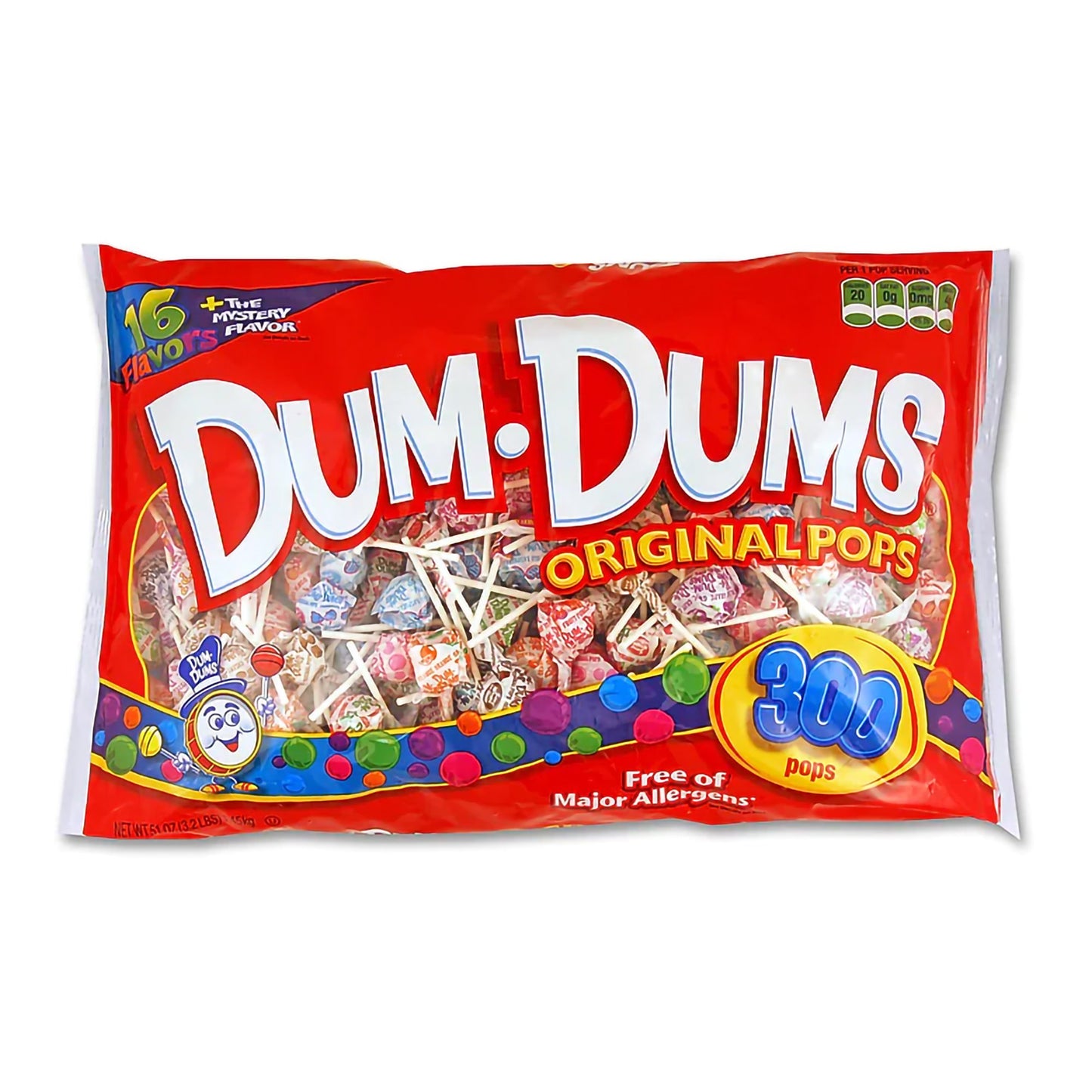 DUM DUM, POPS ASST (300/BG 8BG/CS)