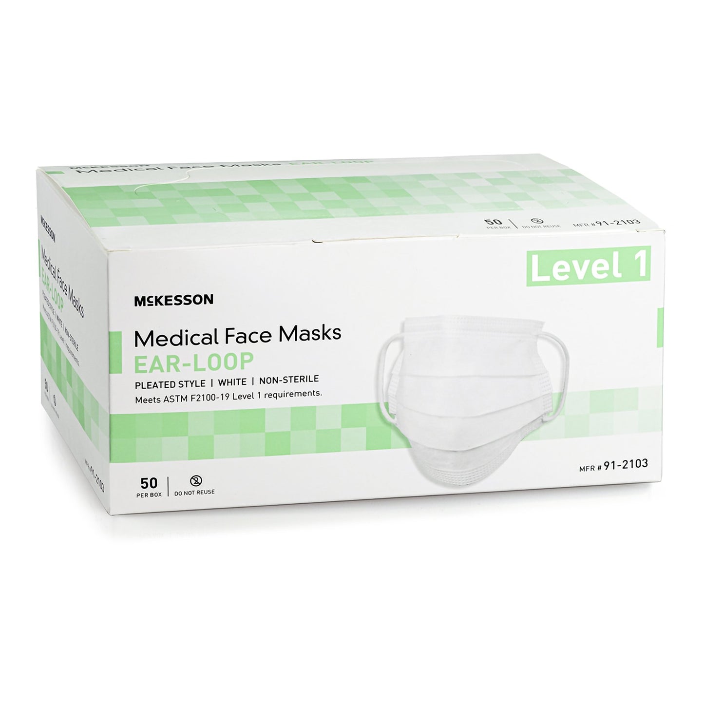MASK, PROC LOOPS ASTM1 WHT (50/BX 10BX/CS)