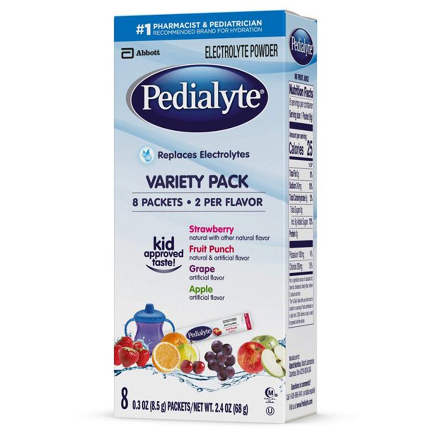 PEDIALYTE, PDR PK 4FLAVOR .3OZ(8PK/BX 8BX/CS)
