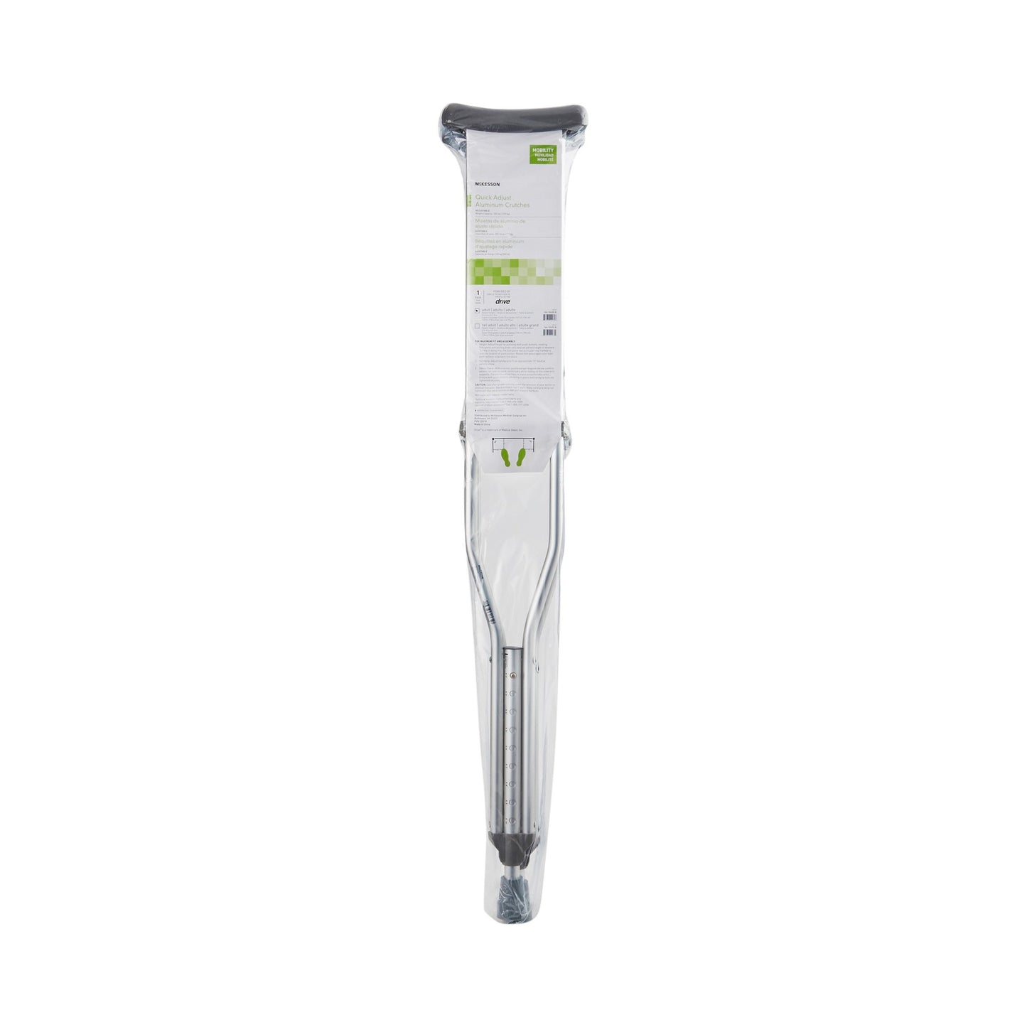 CRUTCH, ALUM QUICK ADJ ADLT 350 LB (8PR/CS)