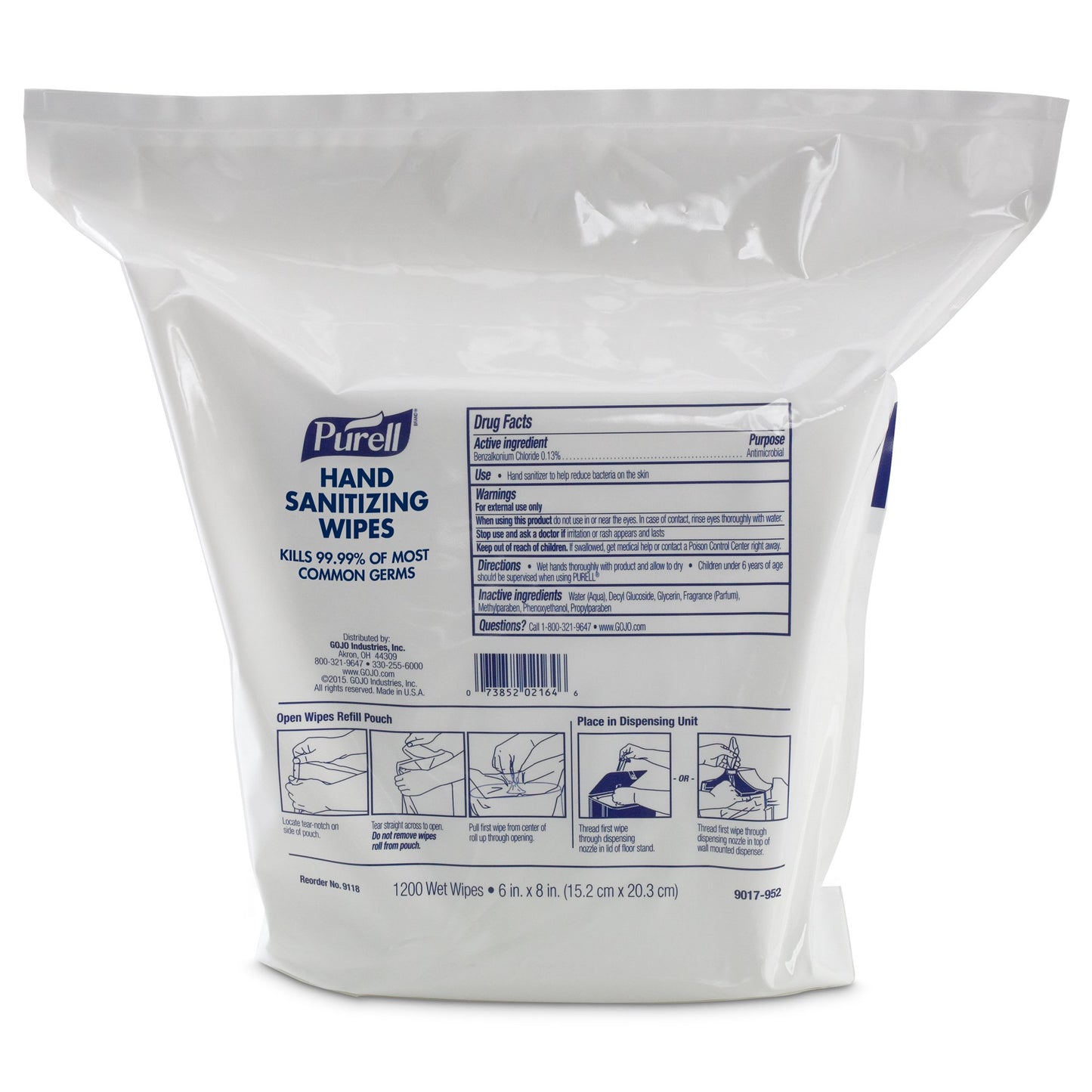 WIPE, PURELL REFILL 1200 (2PK /CS)