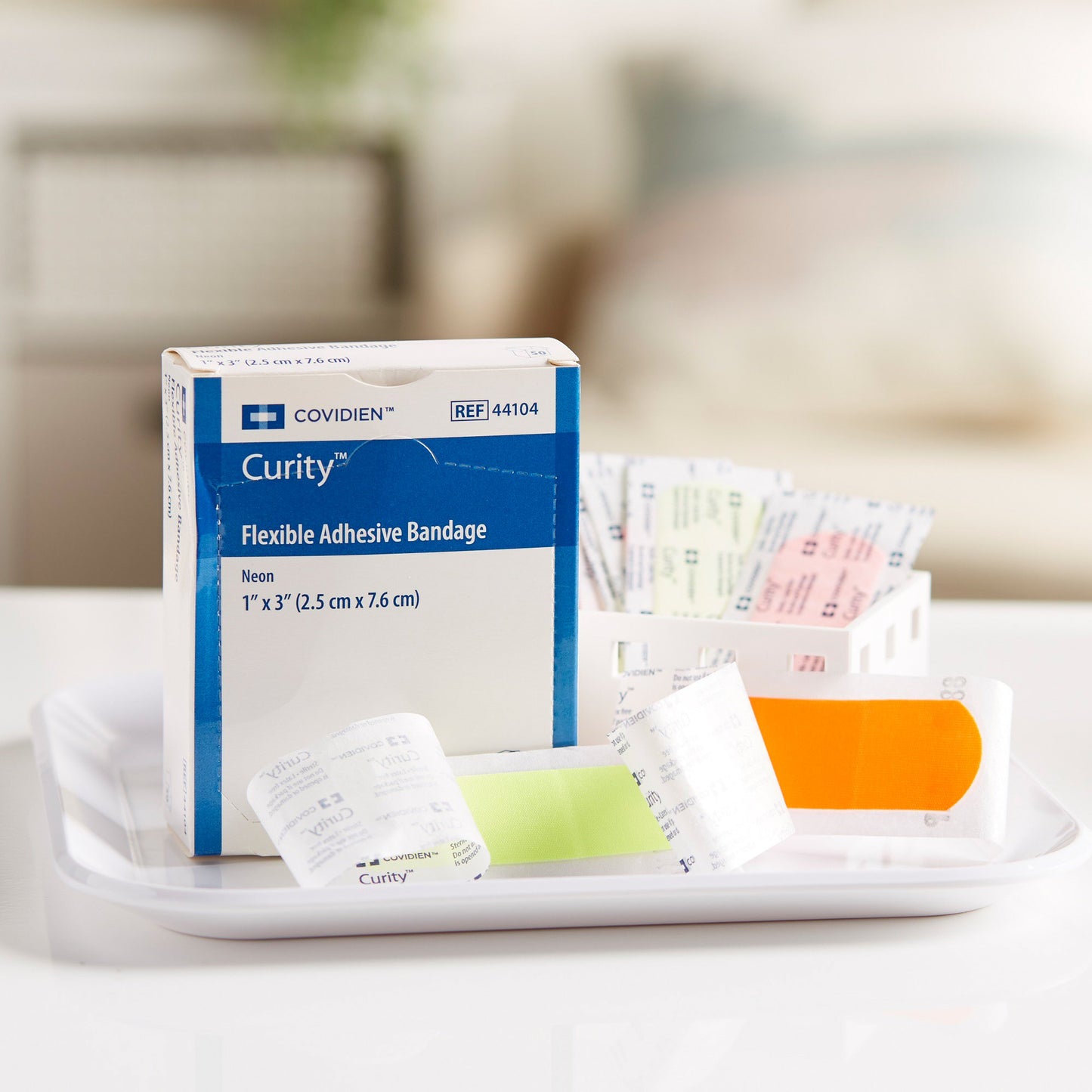 BANDAGE, FABRIC FLEX NEON MULTI-COL 1X3 (50/BX 24BX/CSKENDAL