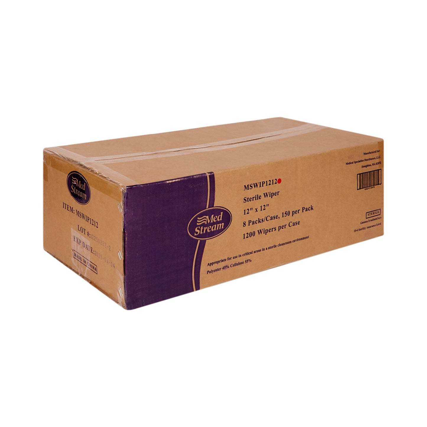 WIPE, DRY SURFACE LINT FREE STR 12"X12" (150/PK 8PK/CS)