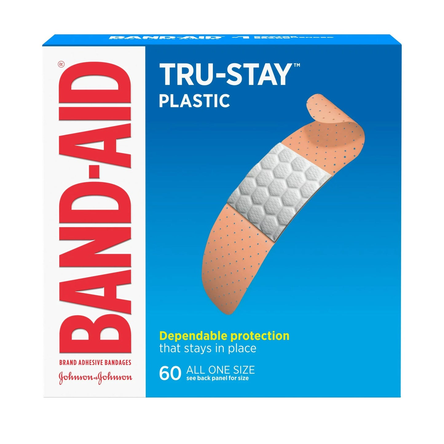 BANDAGE, ADH BAND-AID TRU-STAYPLAS 0.75"X3" (60/BX)