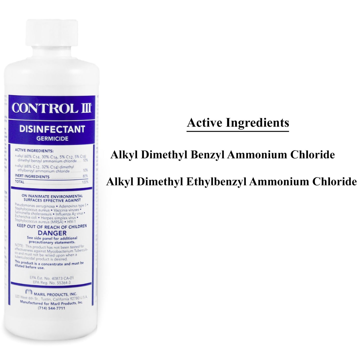 DISINFECTANT, CONTROL III CONC16OZ (12/CS)