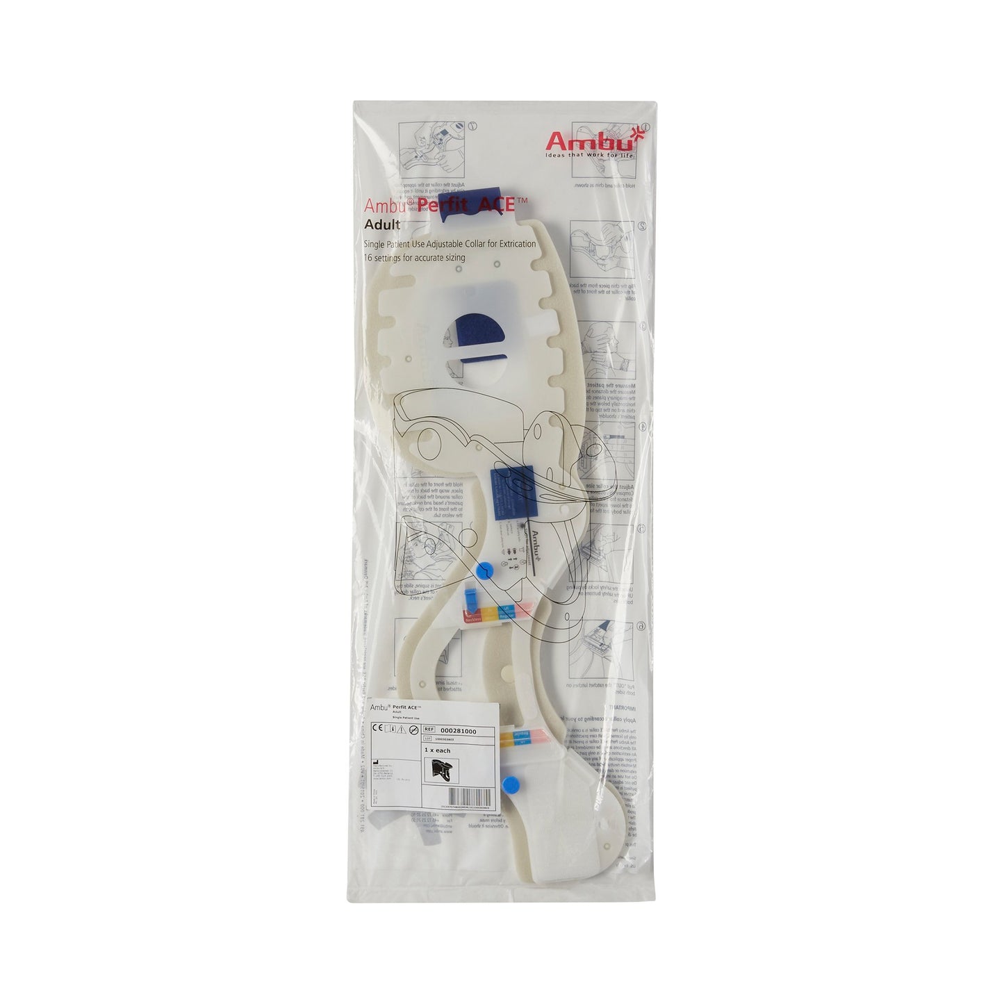 COLLAR, CERVICAL EXTRICATION ADJ (30/CS)