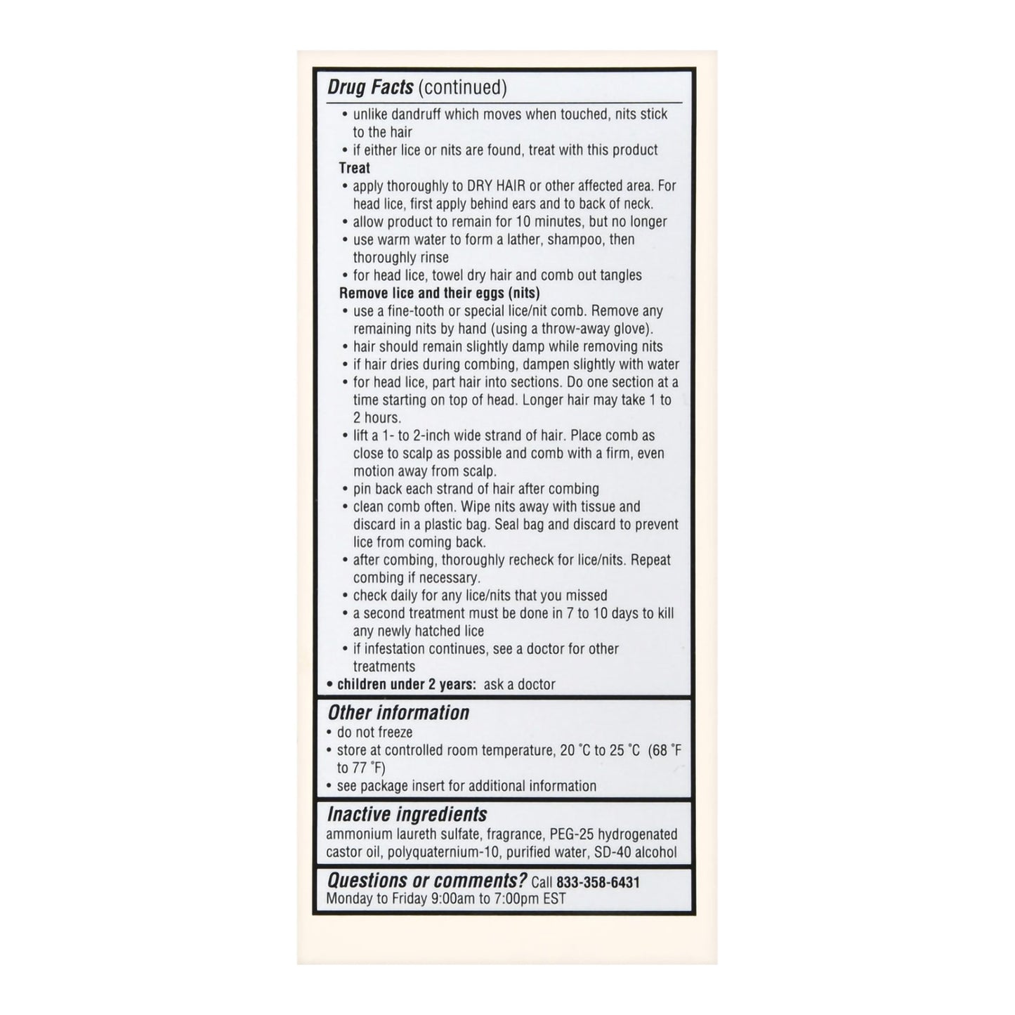 LICE TRTMT, SHAMPOO FT 4-0.33%4OZ