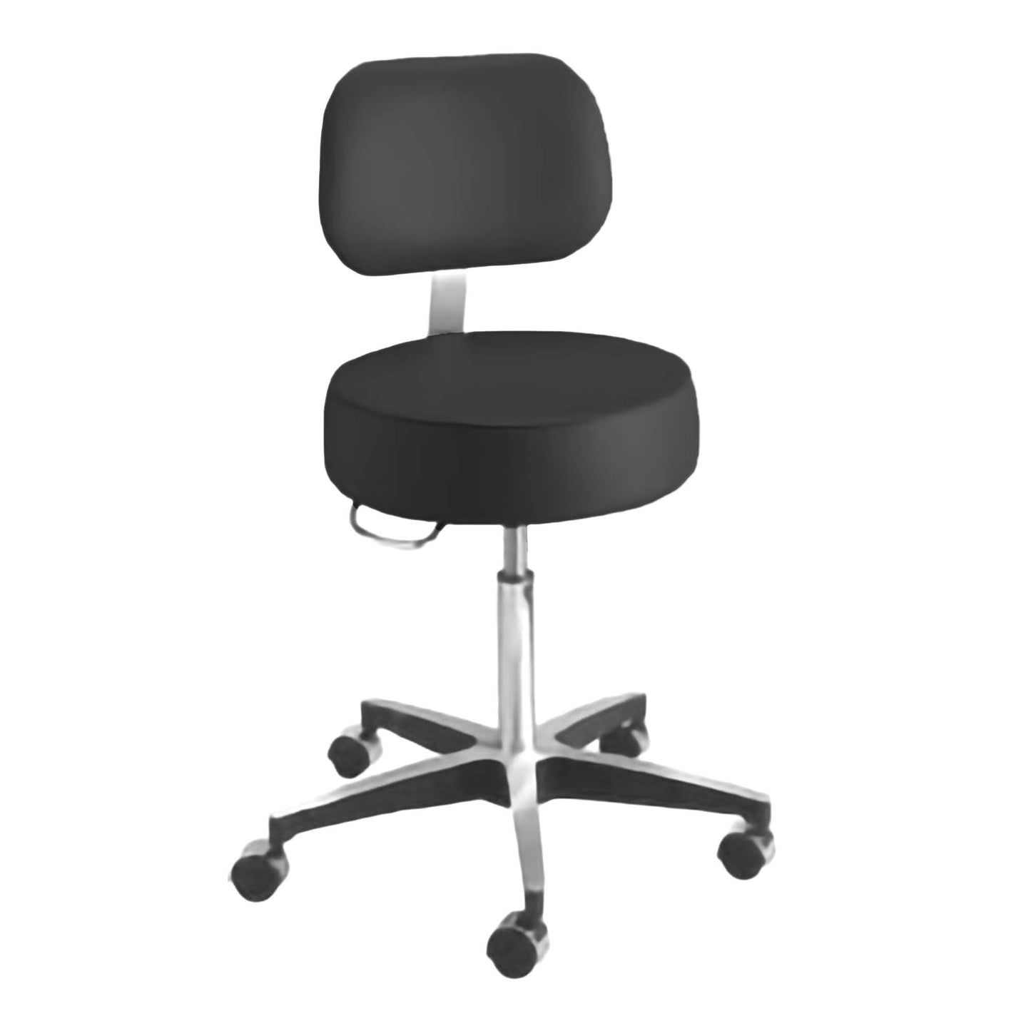 STOOL, EXAM PNEU 5LEG BCK BLK