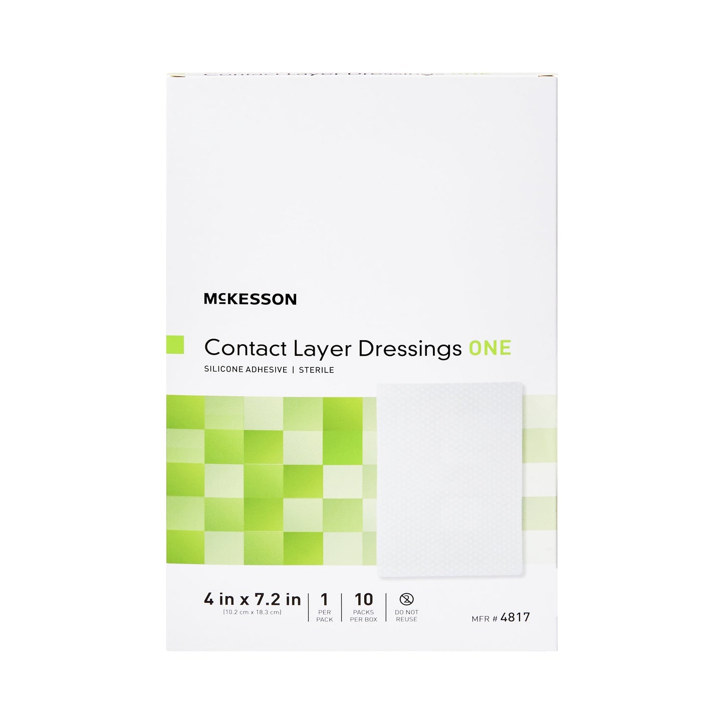 DRESSING, ONE CONTACT LAYER STR 4"X7.2" (10/BX 7BX/CS)