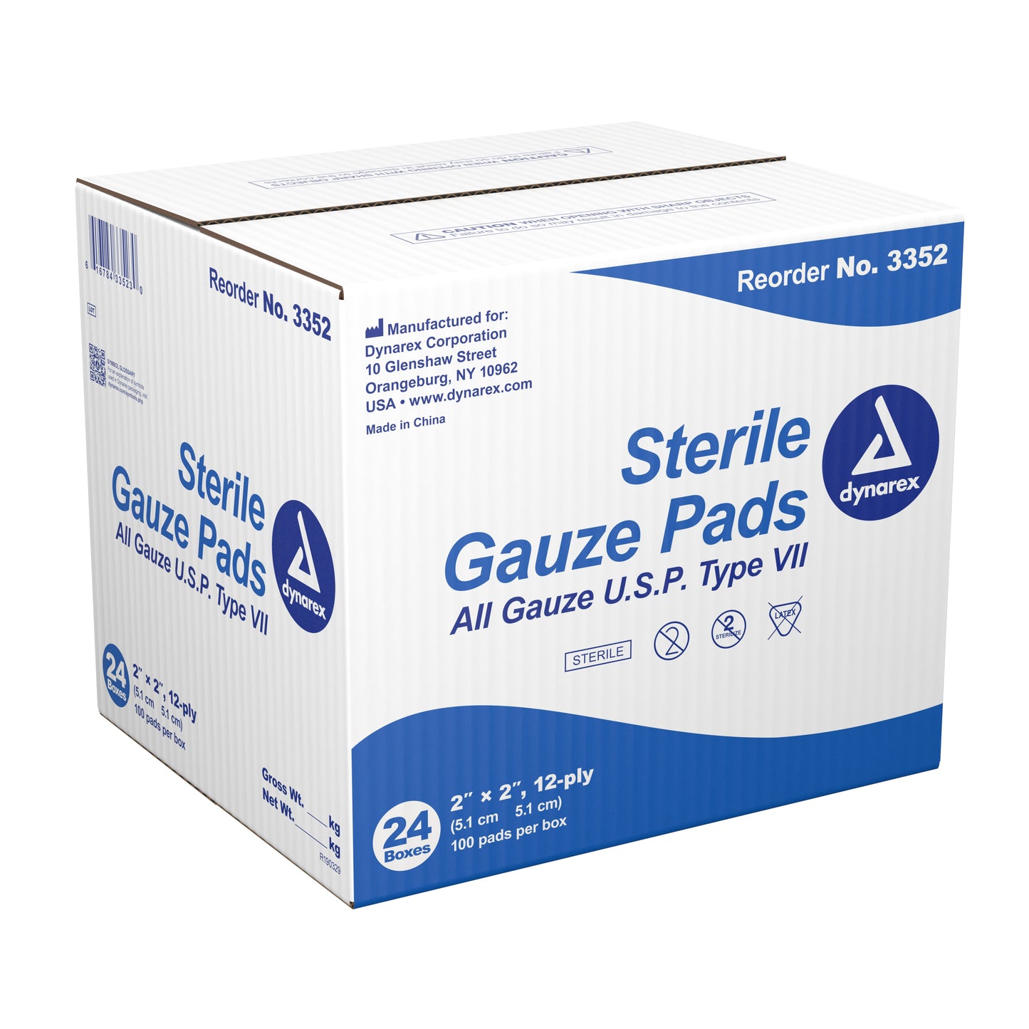PAD, GAUZE 2X2X12 (100/BX 24BX/CS)