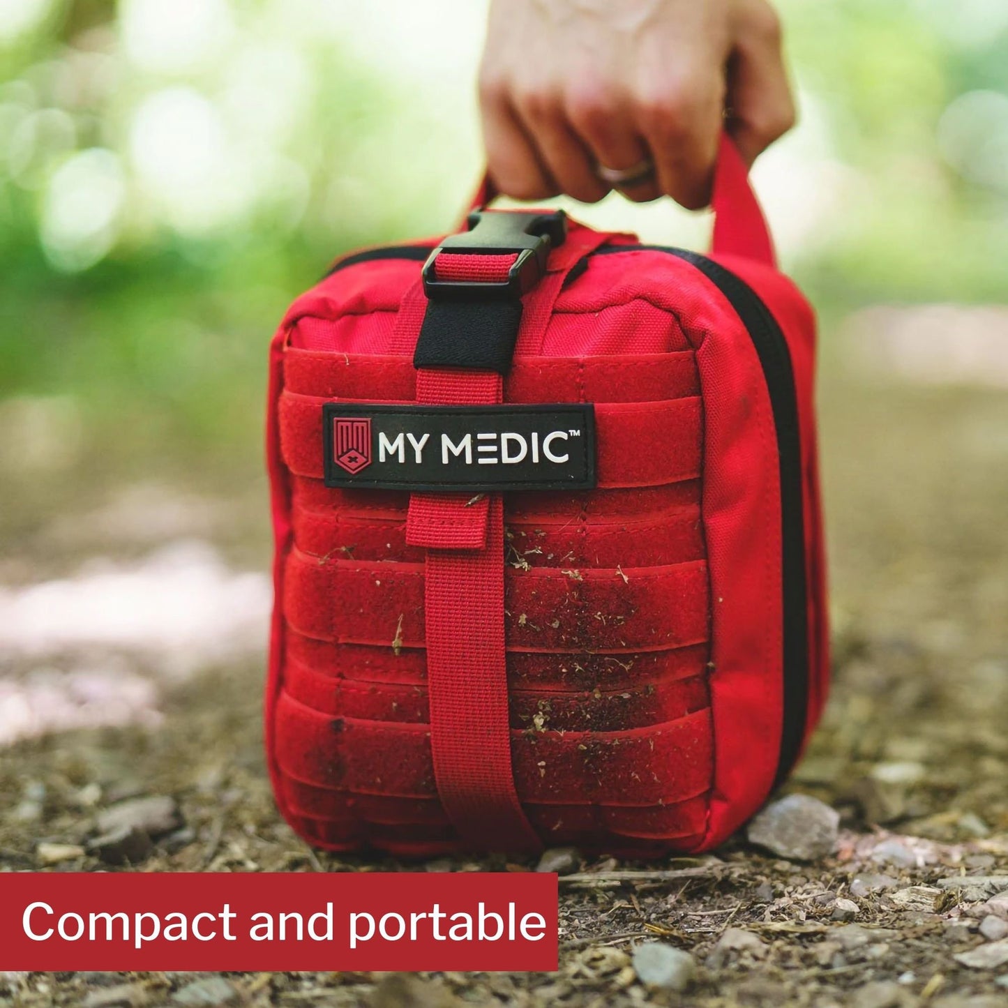 FIRST AID KIT, MYFAK PRO 100PCNYLON BAG RED 8.7X7.2X6"