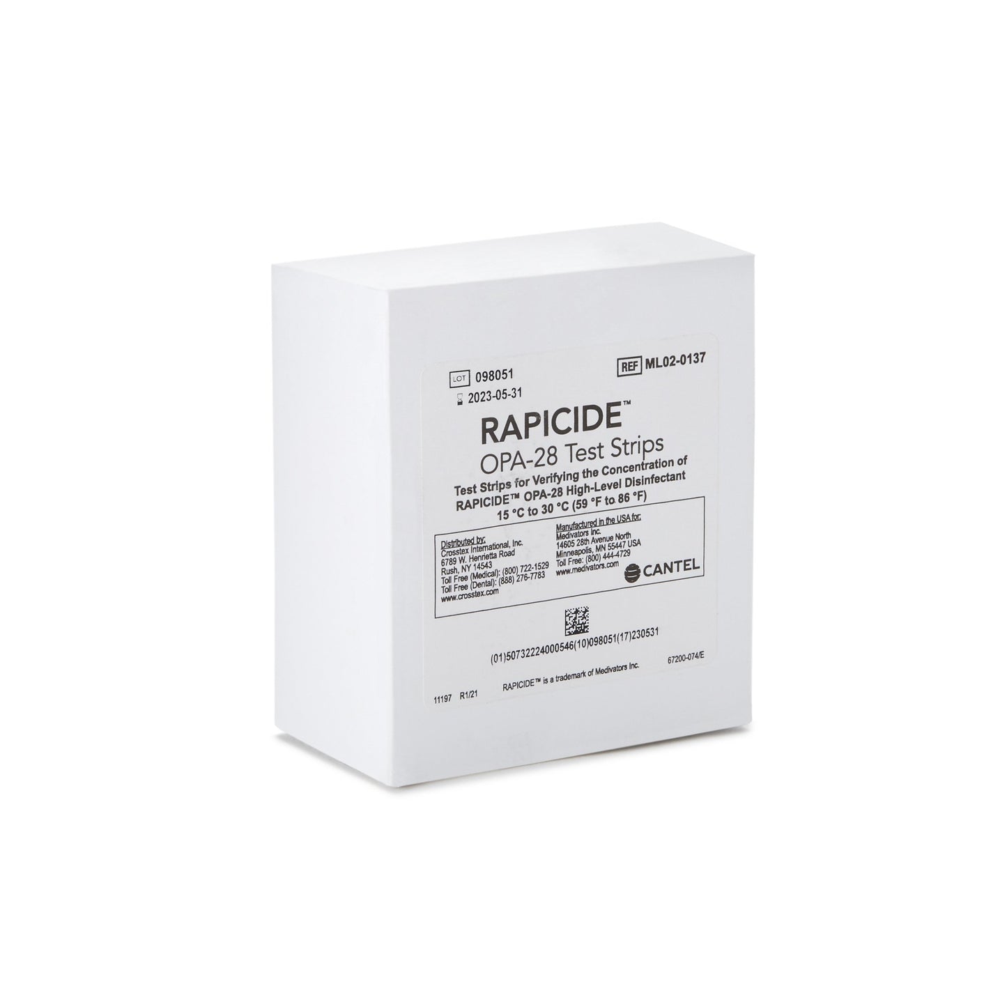 TEST STRIP, CONC LVL F/RAPICIDE OPA 28 (50/BT 2BT