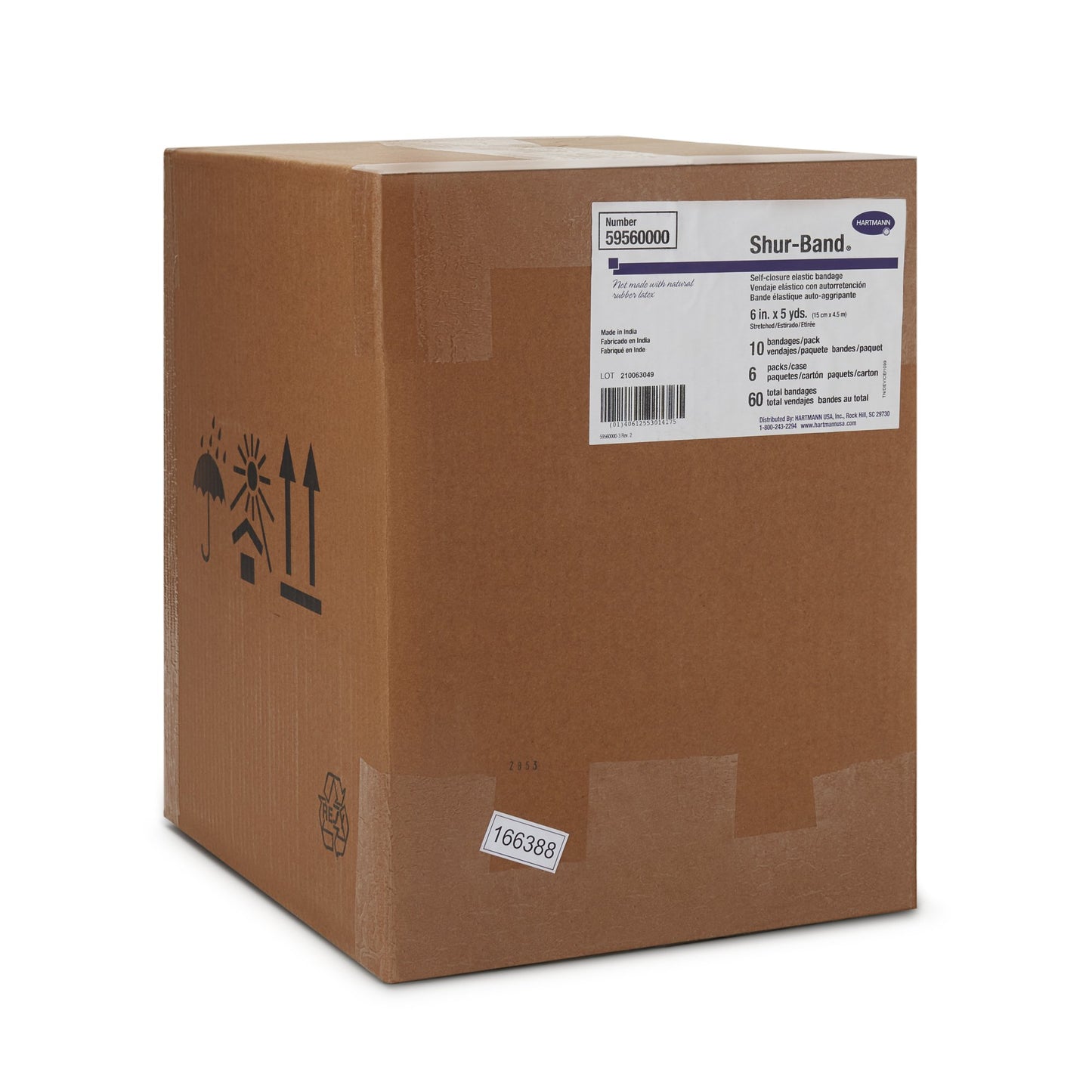 BANDAGE, ELAS SHURBND LF 6X5YD(10/PK 6PK/CS)