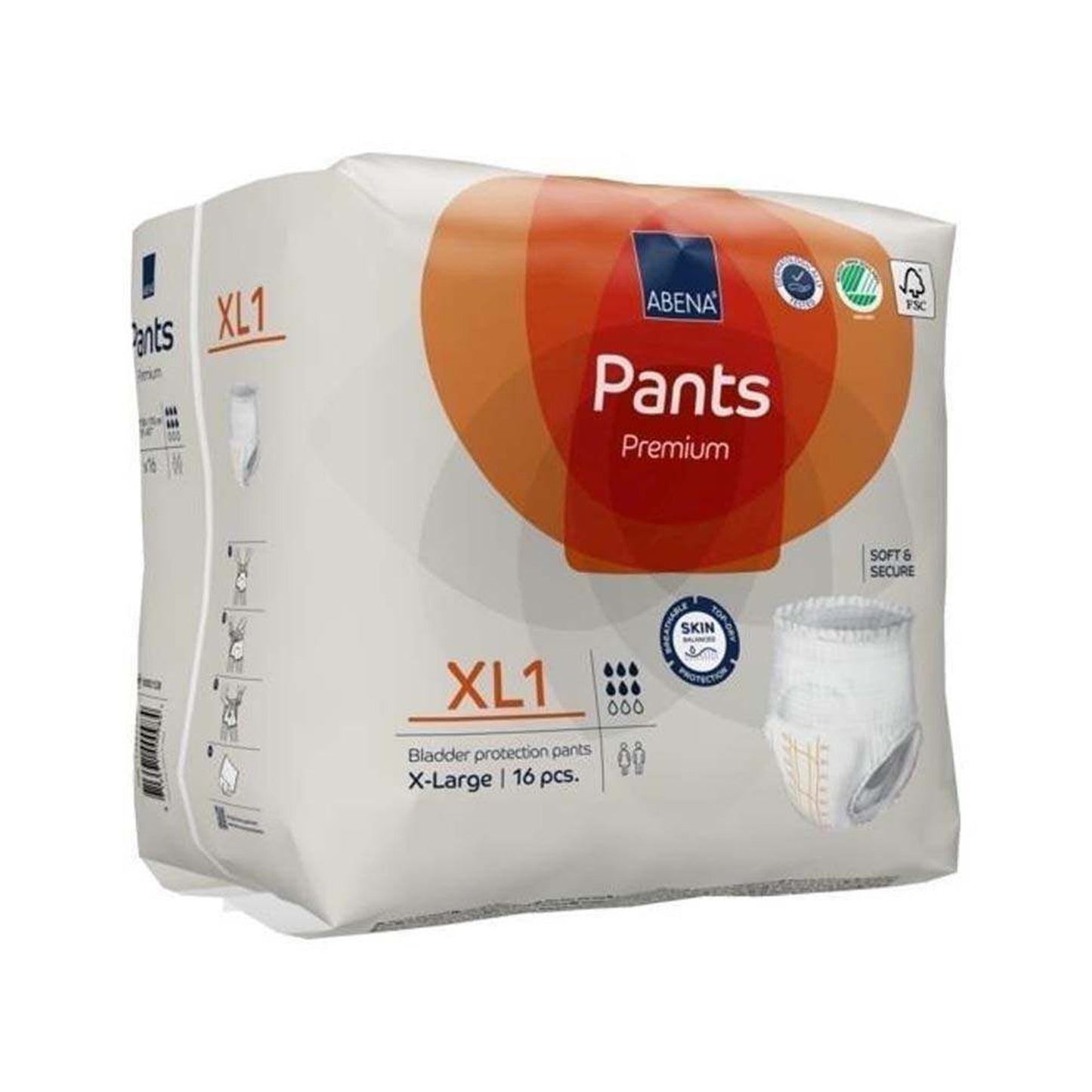 UNDERWEAR, INCONT ABENA PROT PREM XL1 XLG (16/PK 6PK/CS)