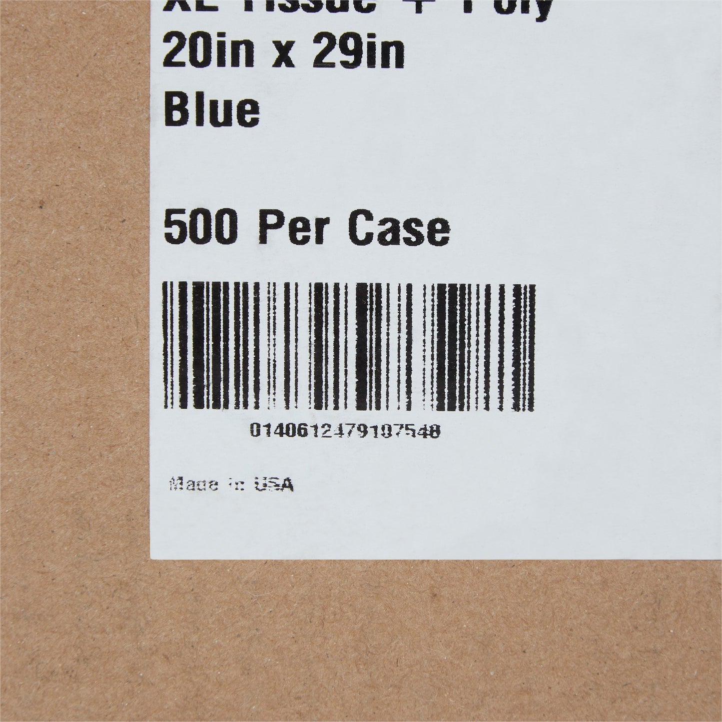 BIB, T/P BLU ADLT 20X29 (500/CS)