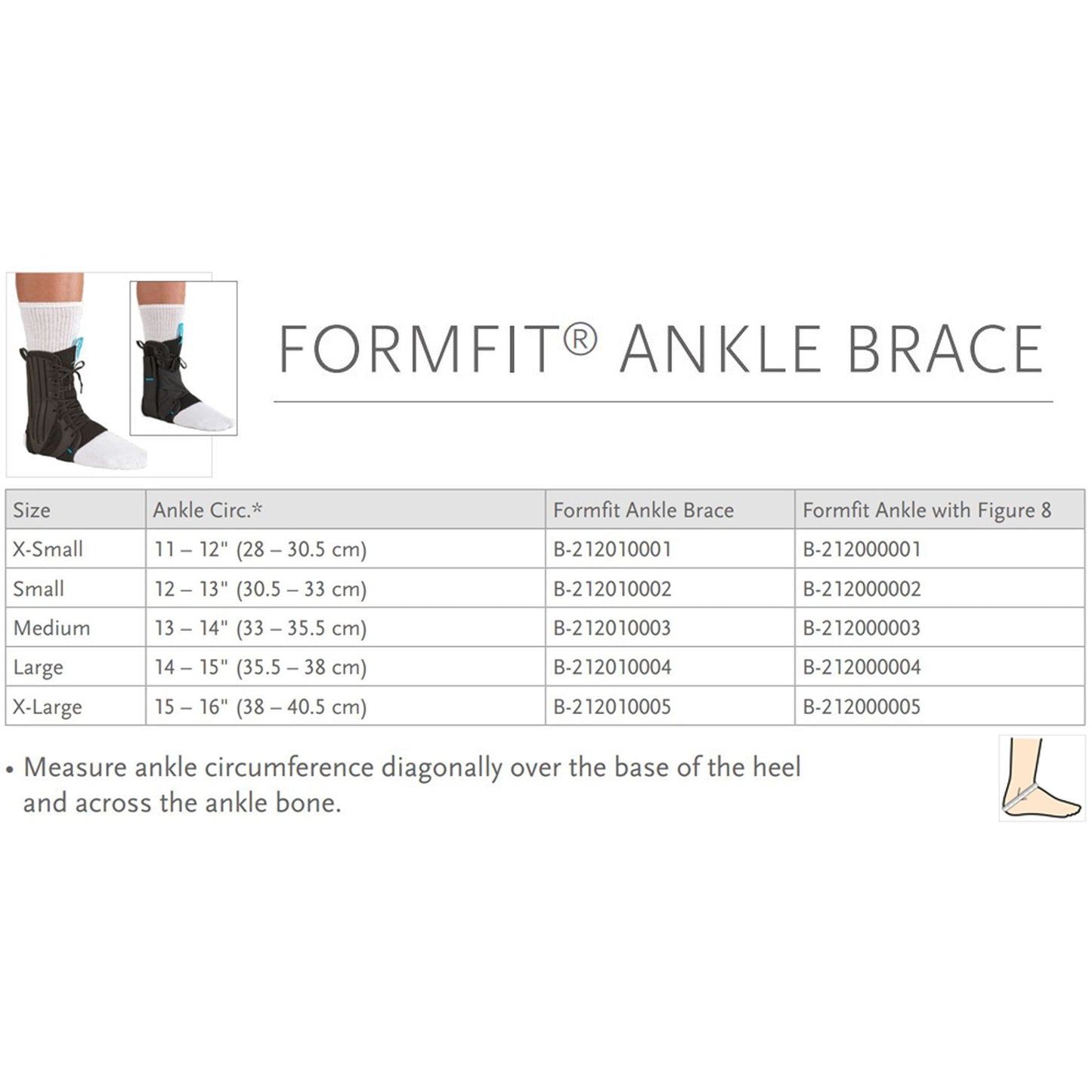 ANKLE BRACE, EXOFORM FIGURE-8 STRAPS LG