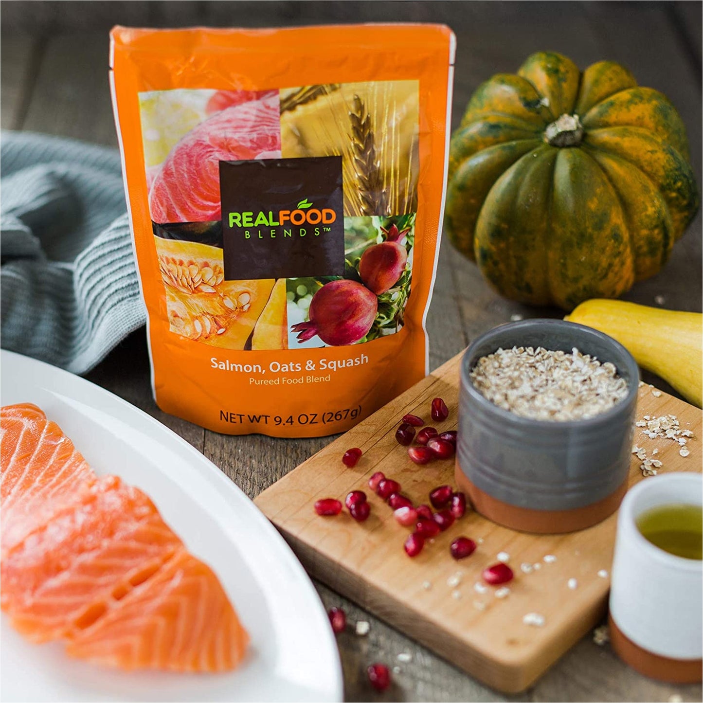 ENTERAL FEEDING, SALMON/OATS &SQUASH (12/CS)