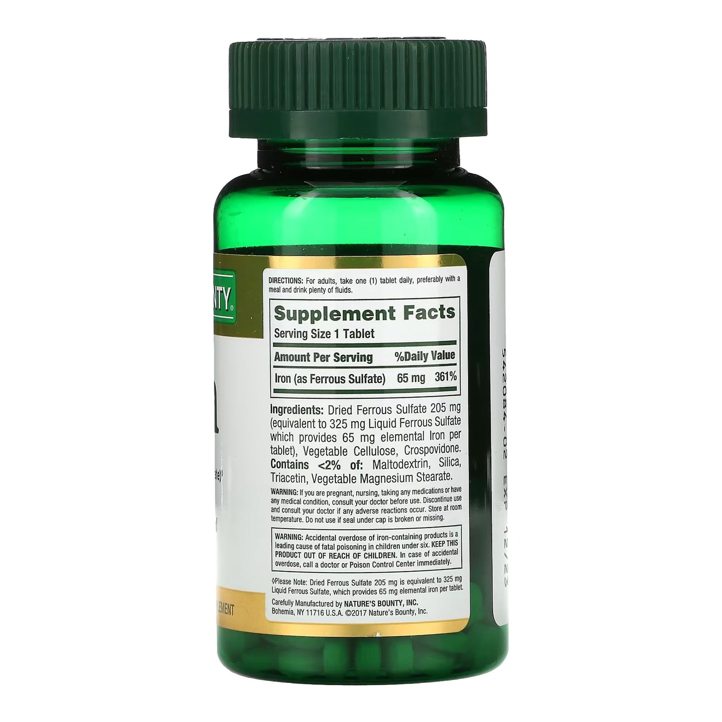 IRON, TAB 65MG (100/BT)