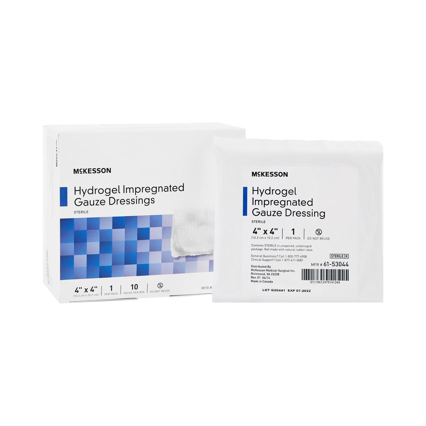 DRESSING, HYDROGEL IMPREG GAUZE 4"X4" (10/BX 4BX/CS)