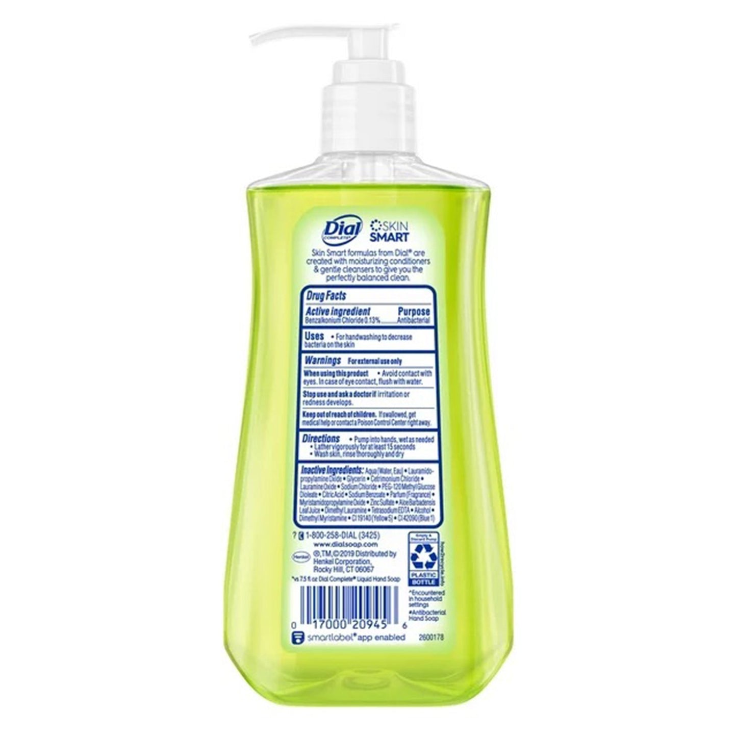 SOAP, LIQ DIAL ALOE PUMP 11OZ