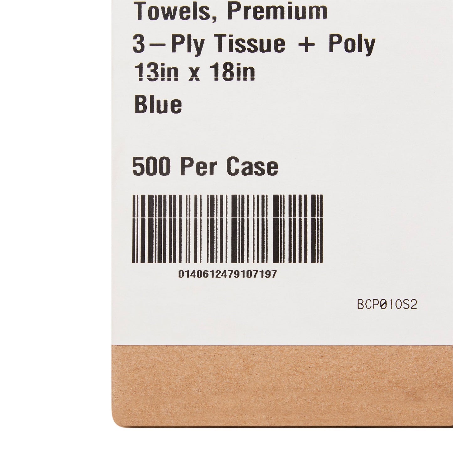 TOWEL, PRO 3PLY TPT BLU 13X18 (500/CS)