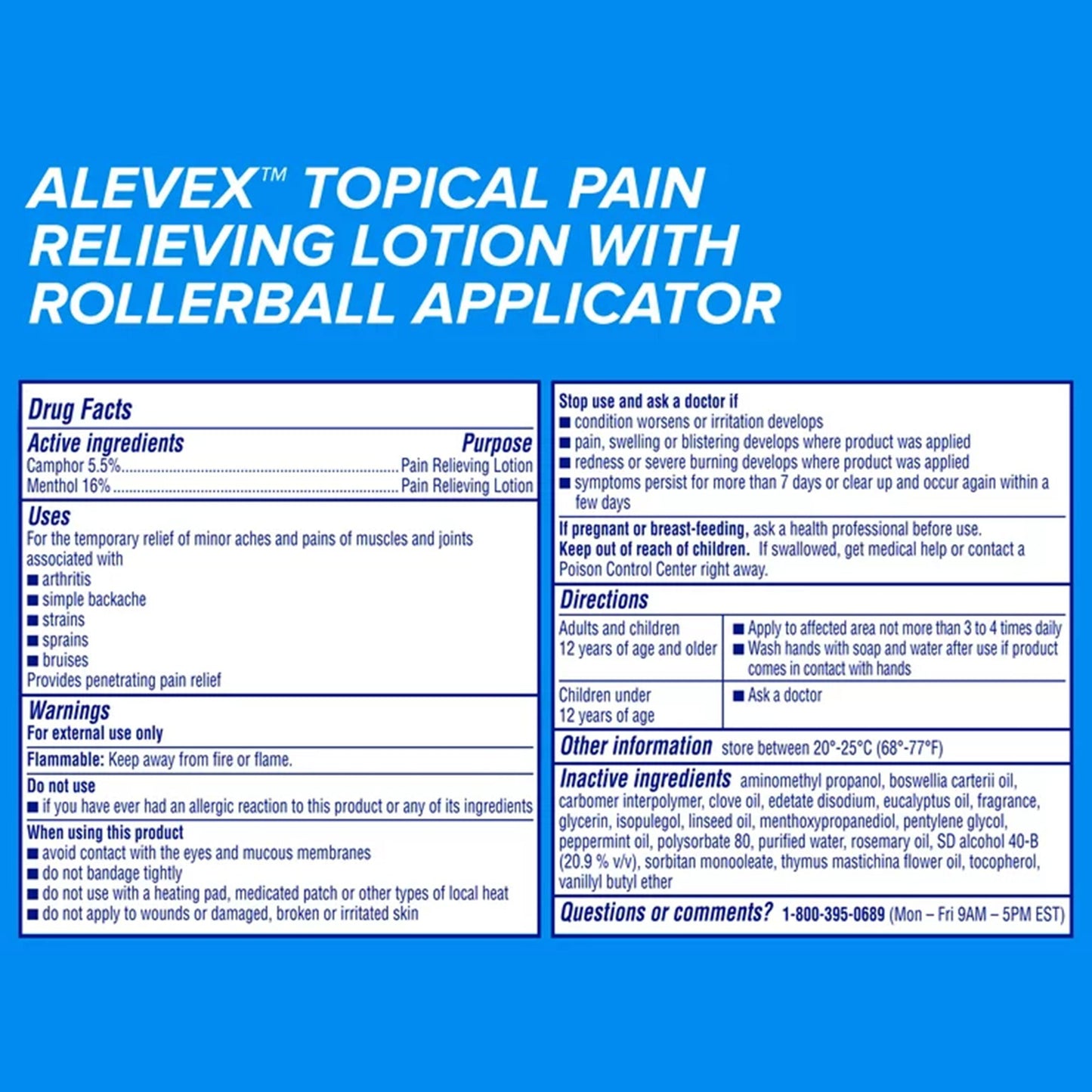 ALEVE-X, LOT ROLLERBALL PAIN RELIEVING MAX STRENGTH 2.5OZ