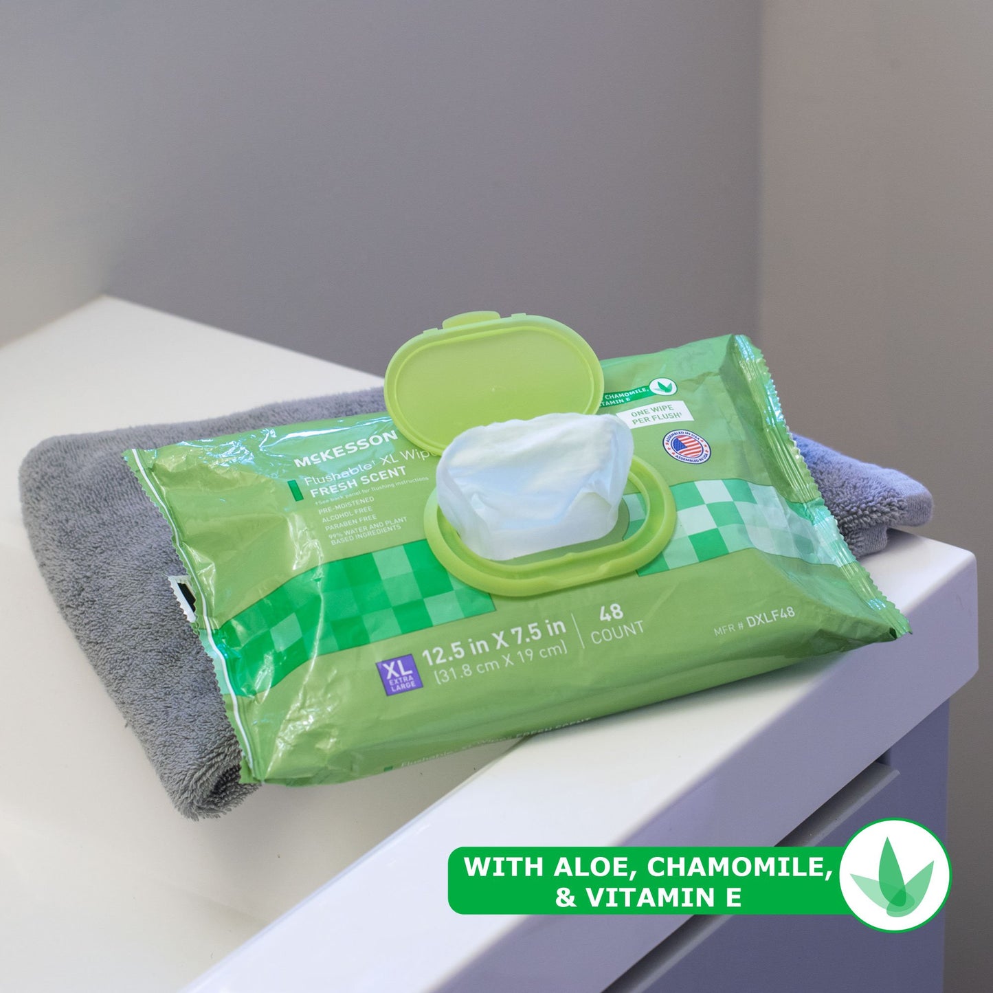 WIPE, WET FLUSHABLE XL SCENTEDSFT PK W/LID (48/PK 12PK/CS)