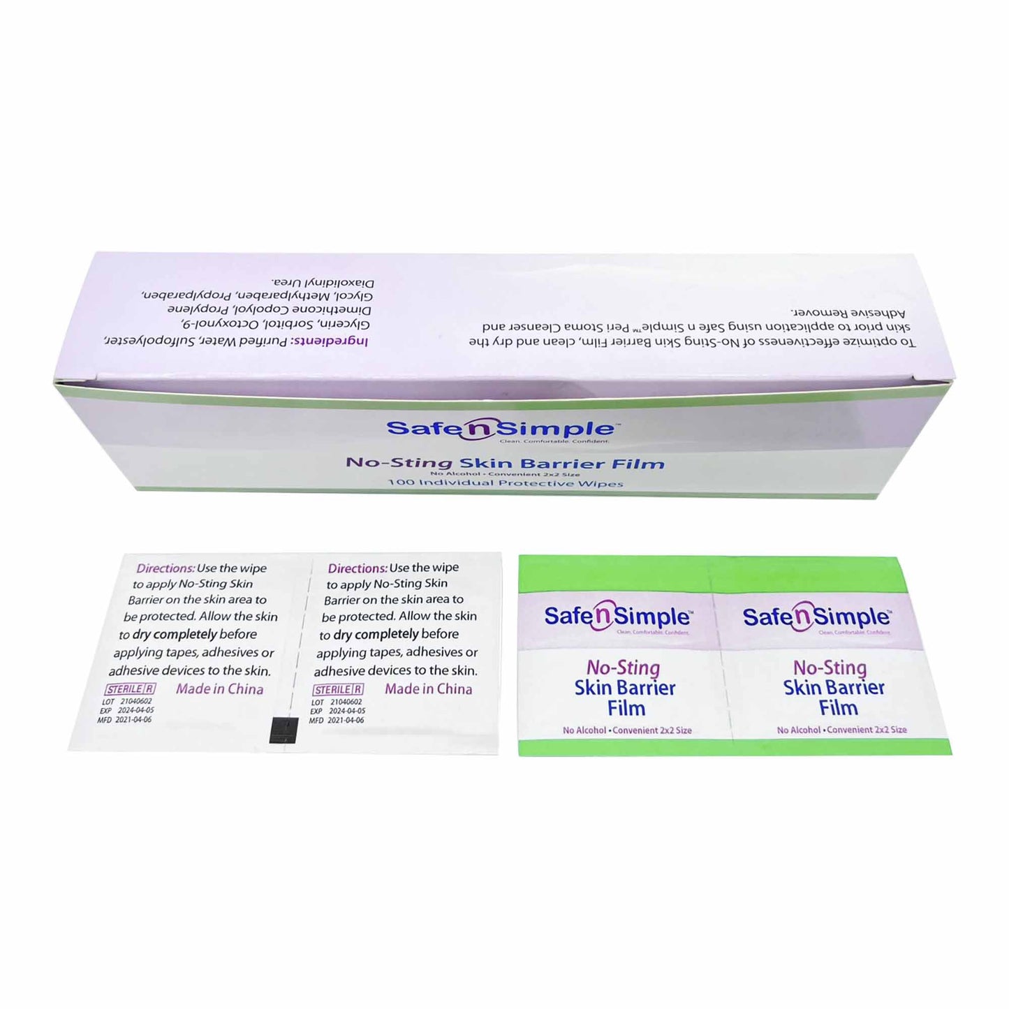 WIPE, SKIN BARR ALCHL FREE (100/BX 100BX/CS)