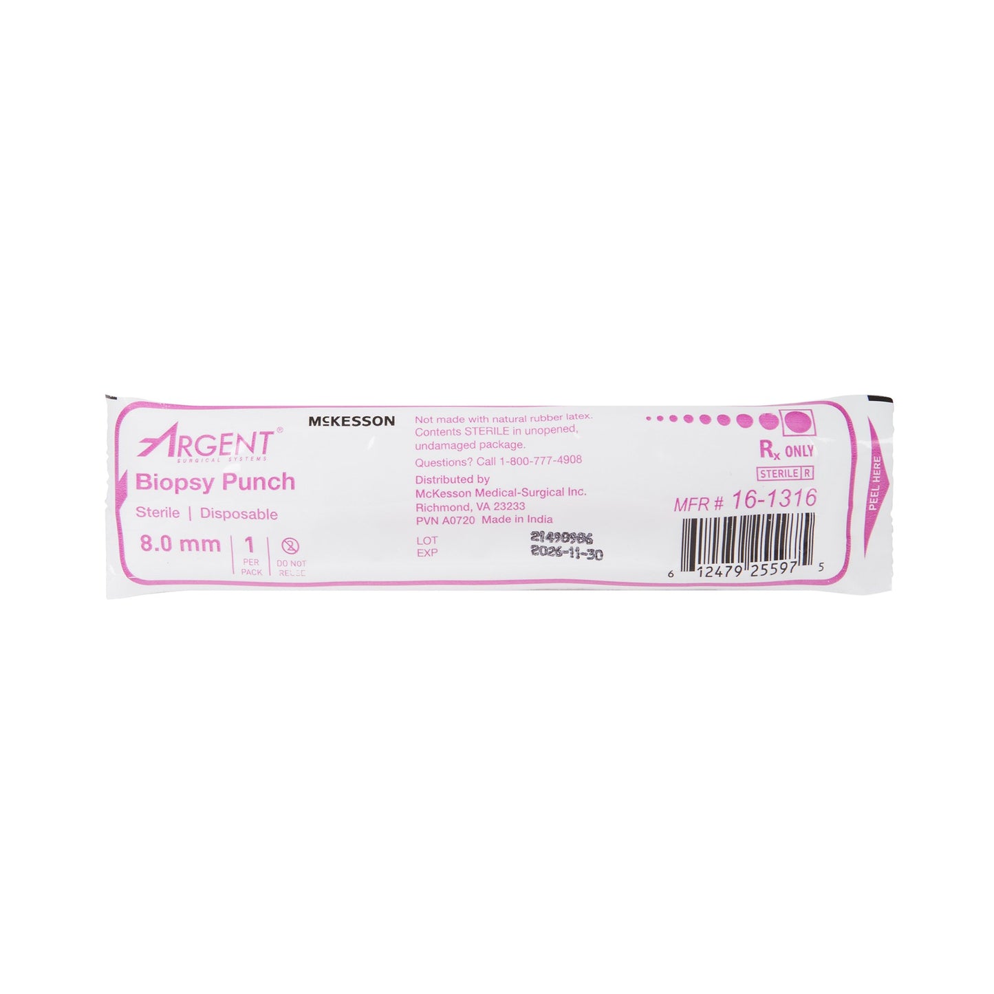 PUNCH, BIOPSY DISP STR 8MM (25BX 4BX/CS)