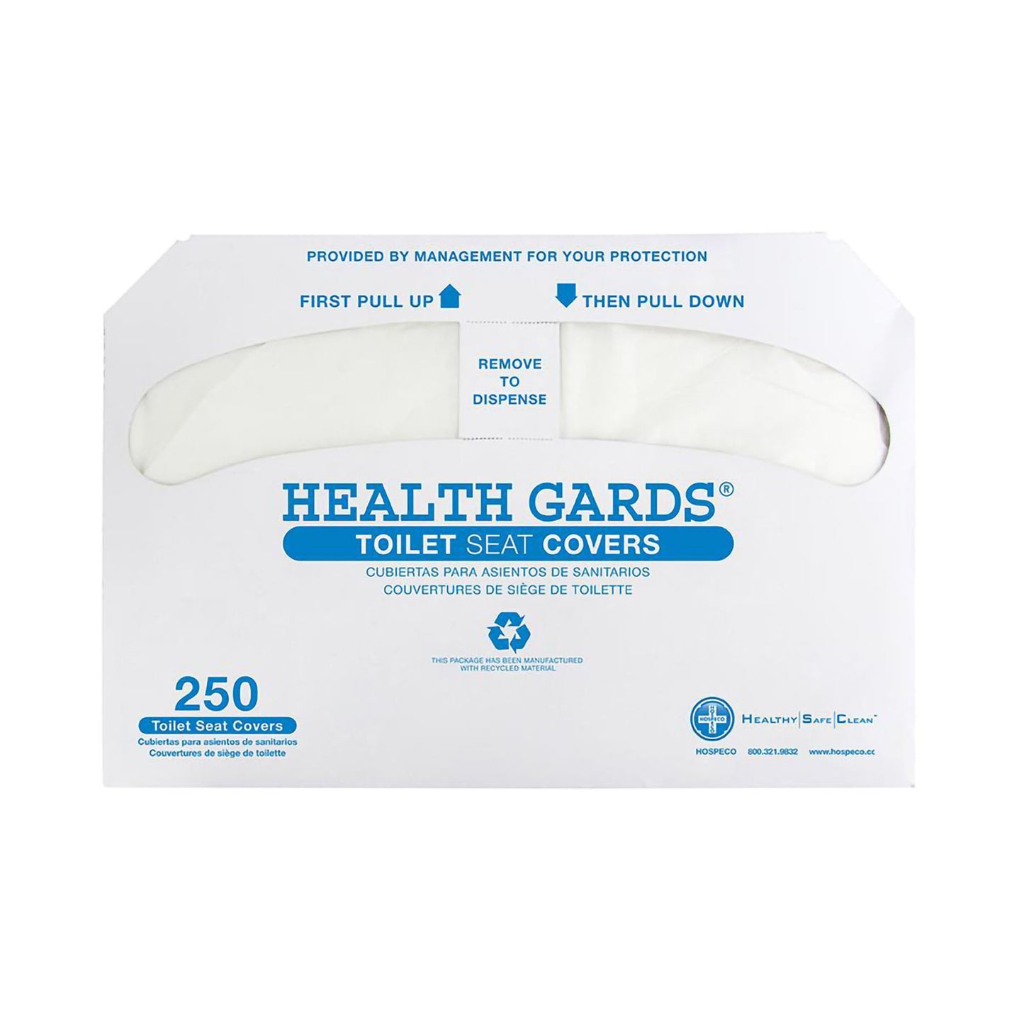 COVER, TOILET SEAT HALF FOLD (250/PK 20PK/CS)