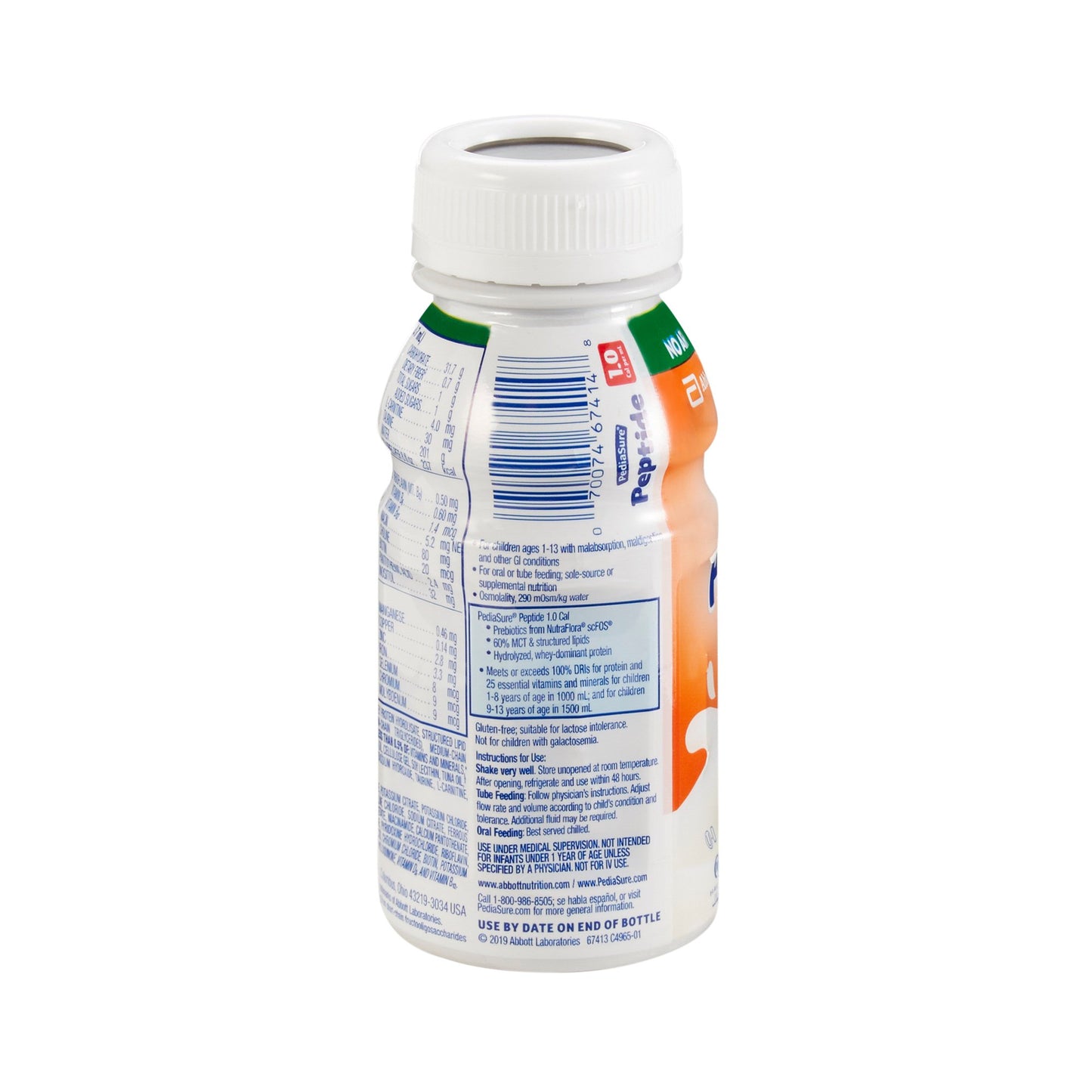PEDIASURE, PEPTIDE UNFLAVORED 1CAL 8OZ (24/CS)