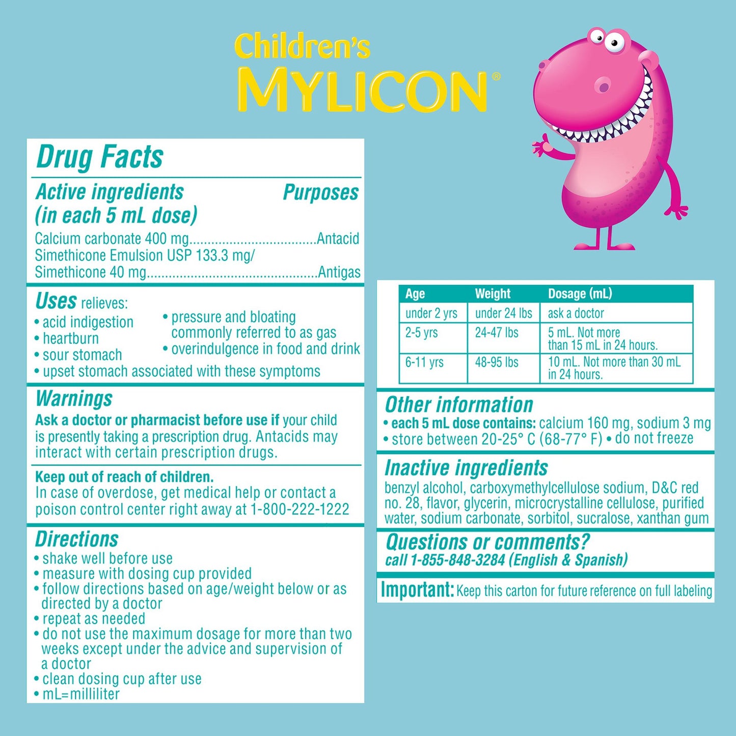 MYLICON, LIQ CHILDRENS TUMMY RELIEF 4OZ
