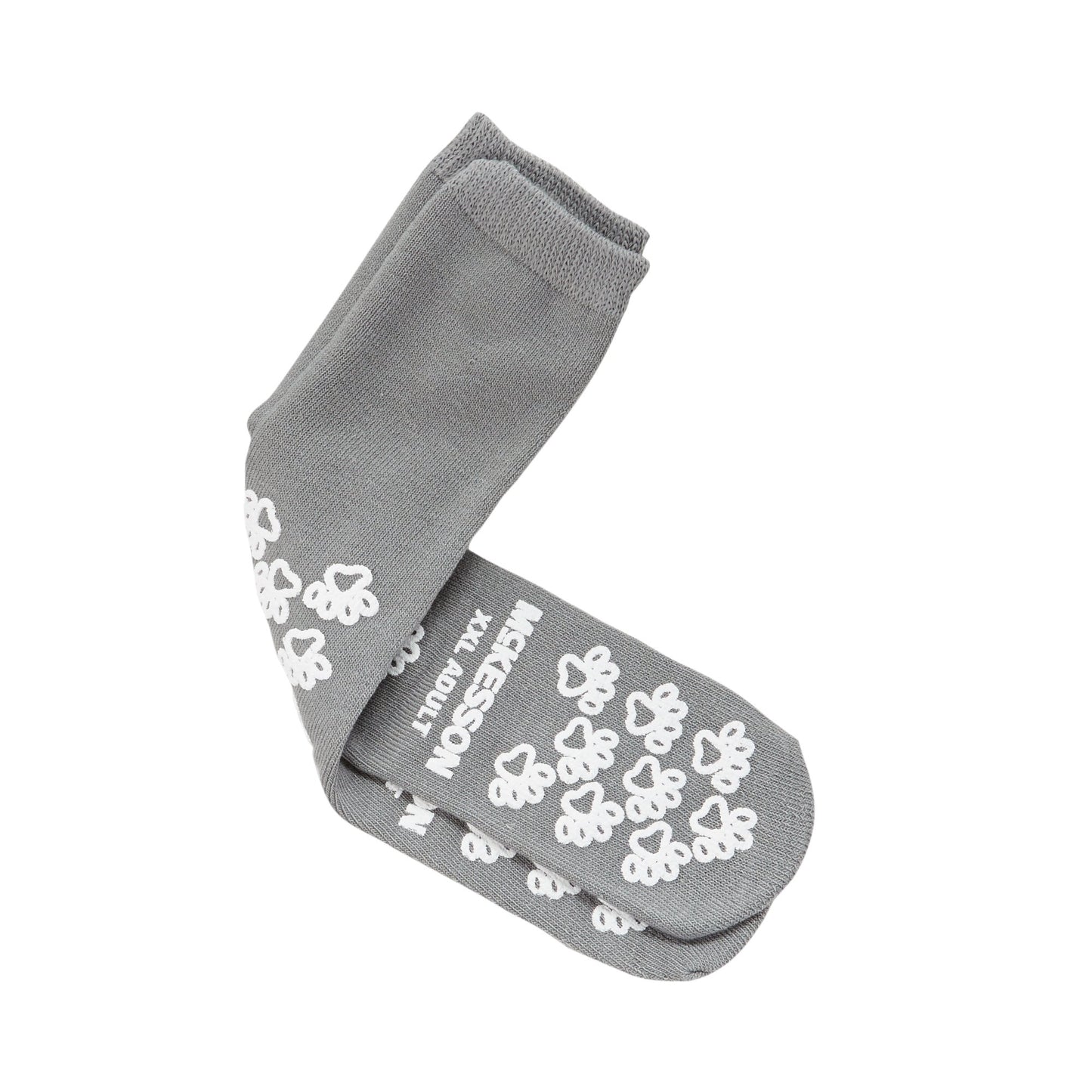 SLIPPER, TERRY DBL IMPRINTED ADLT XXLG GRY (48PR/CS)